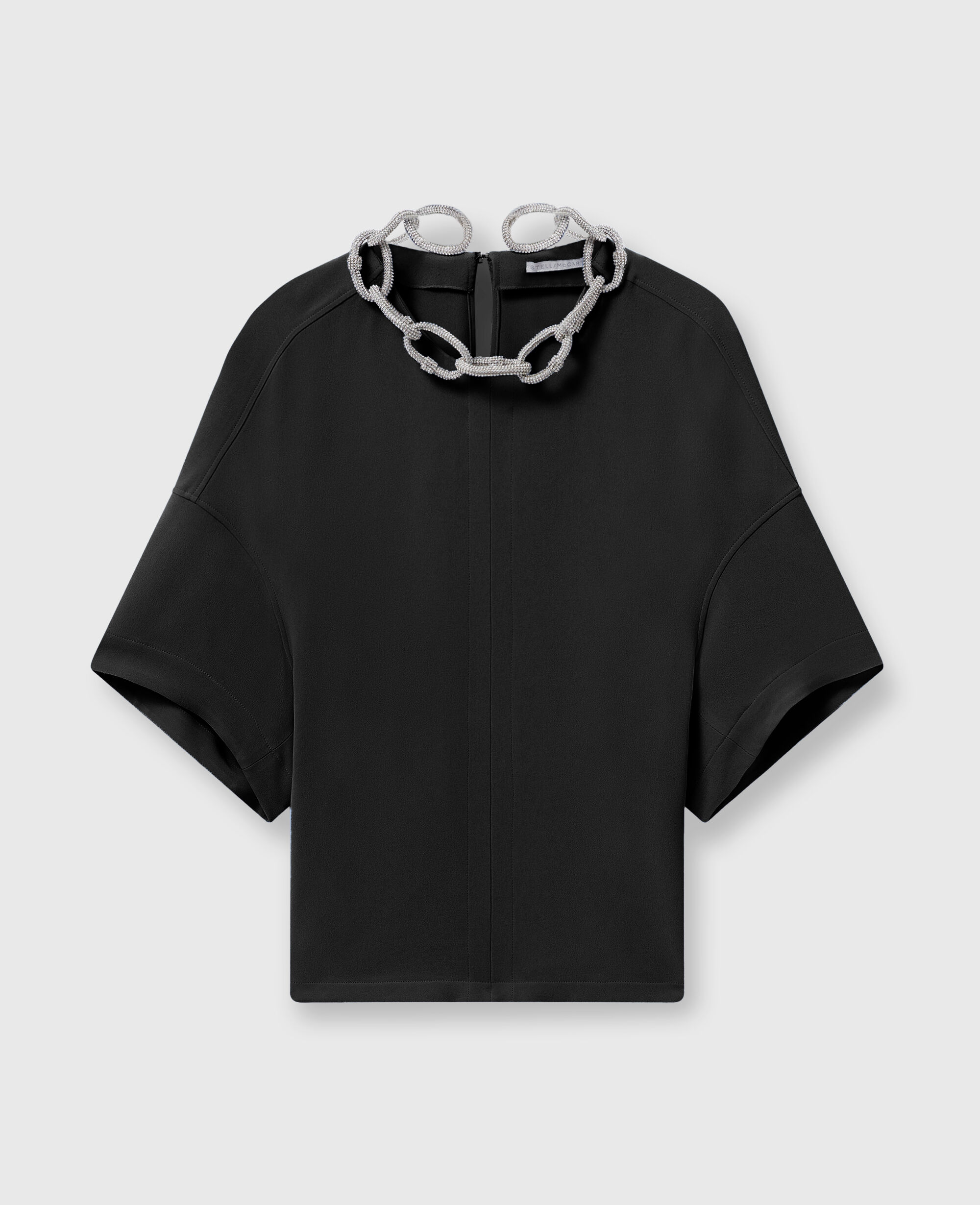 Crystal Chain Short-Sleeve Top