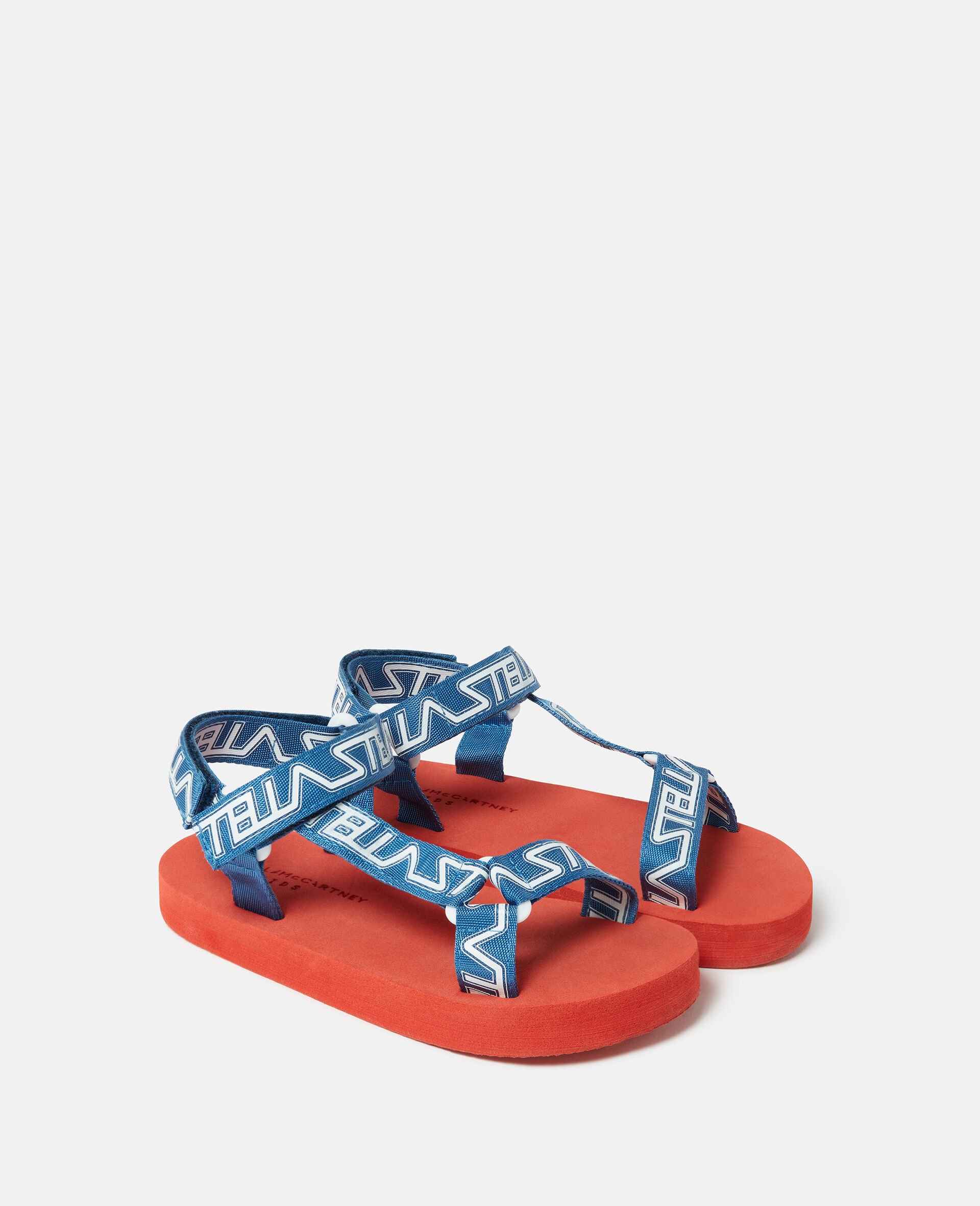 Moniker Print Sandals-Red-large Moniker Print Sandals-Red-large image number 1