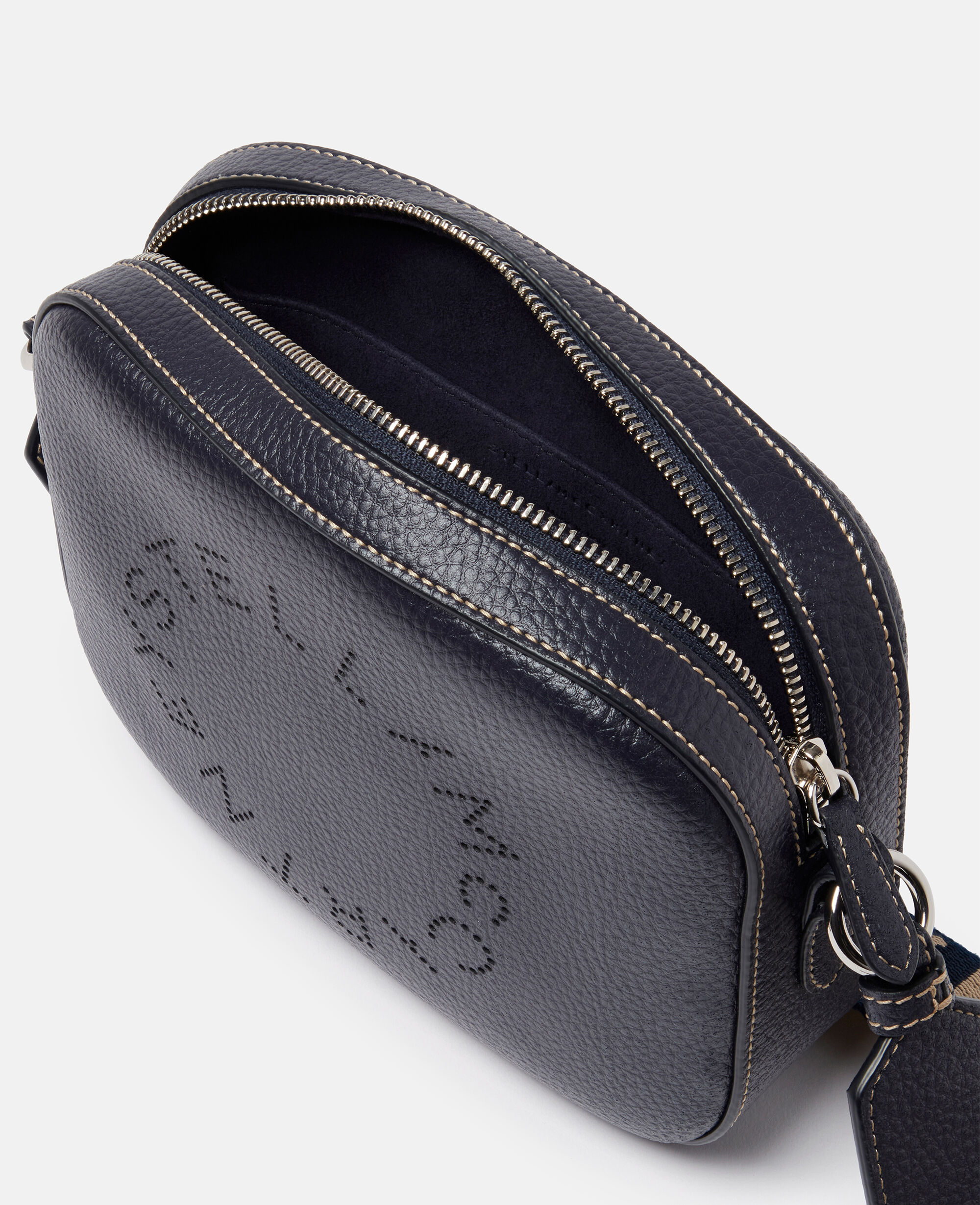 Women Indigo Moon Logo Grainy Alter Mat Mini Camera Bag | Stella McCartney  US