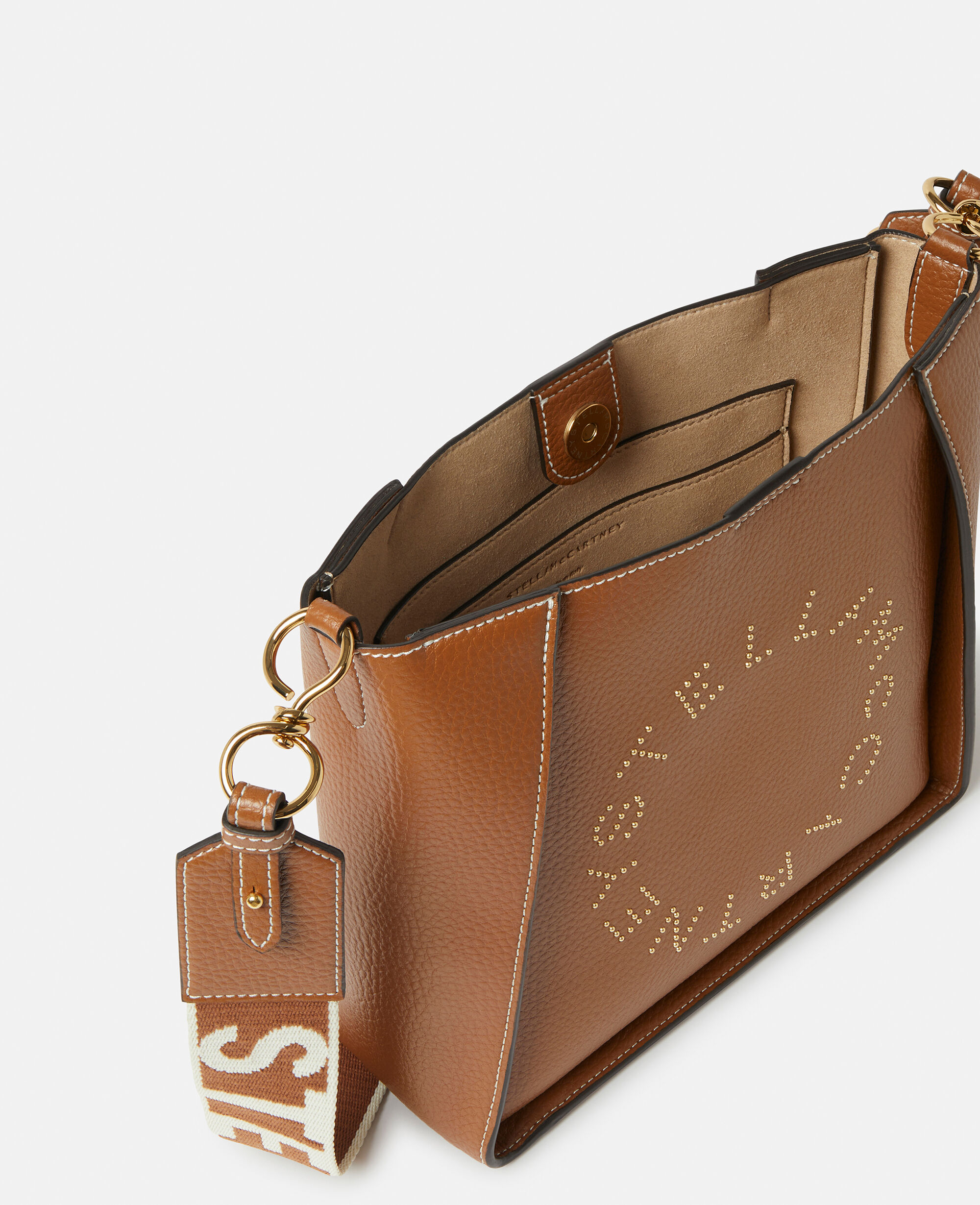 Women Pecan Logo Square Crossbody Bag | Stella McCartney US