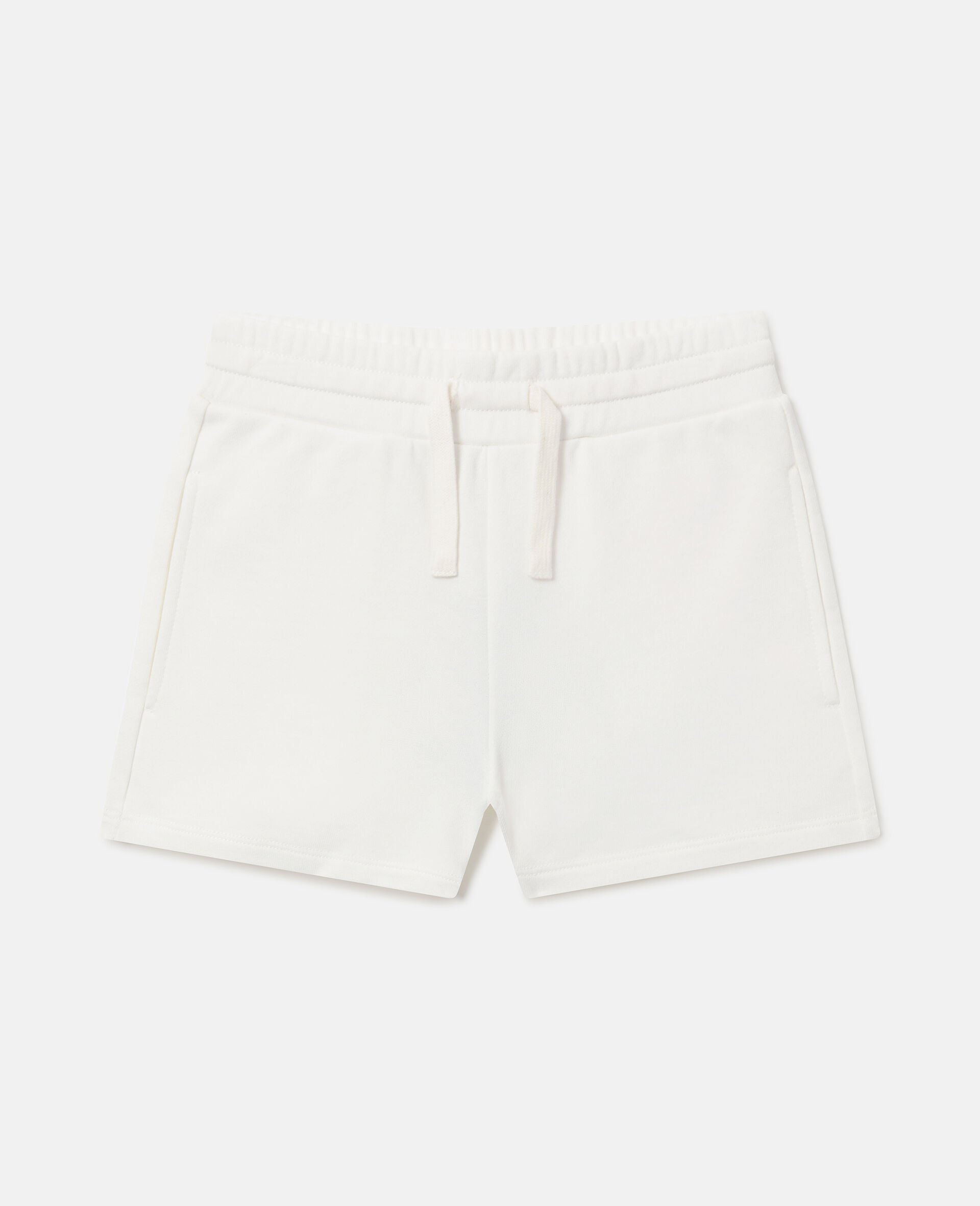 Embroidered Jersey Shorts-Cream-medium