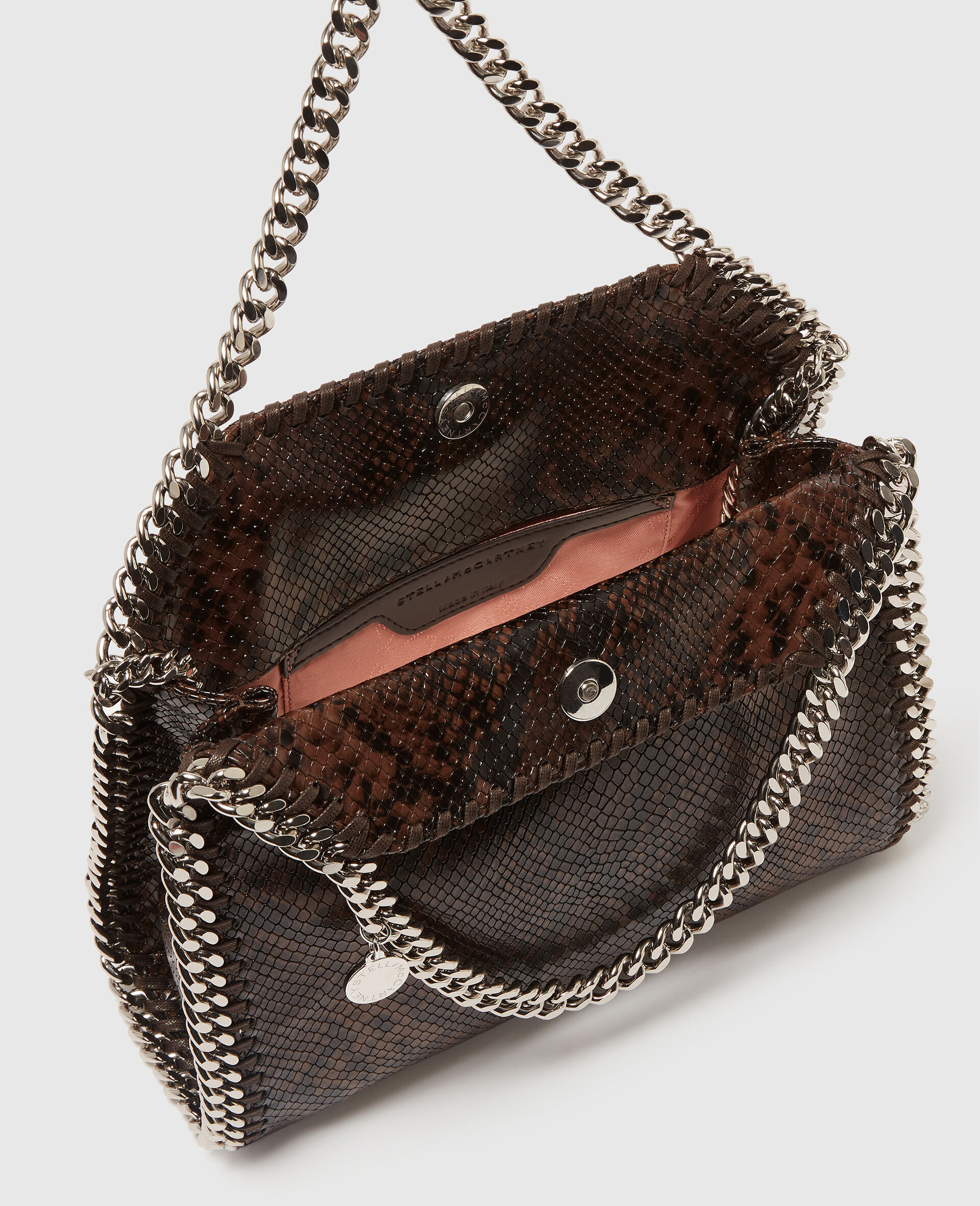 Falabella Snake Mini Tote Bag-Brown-large image number 3