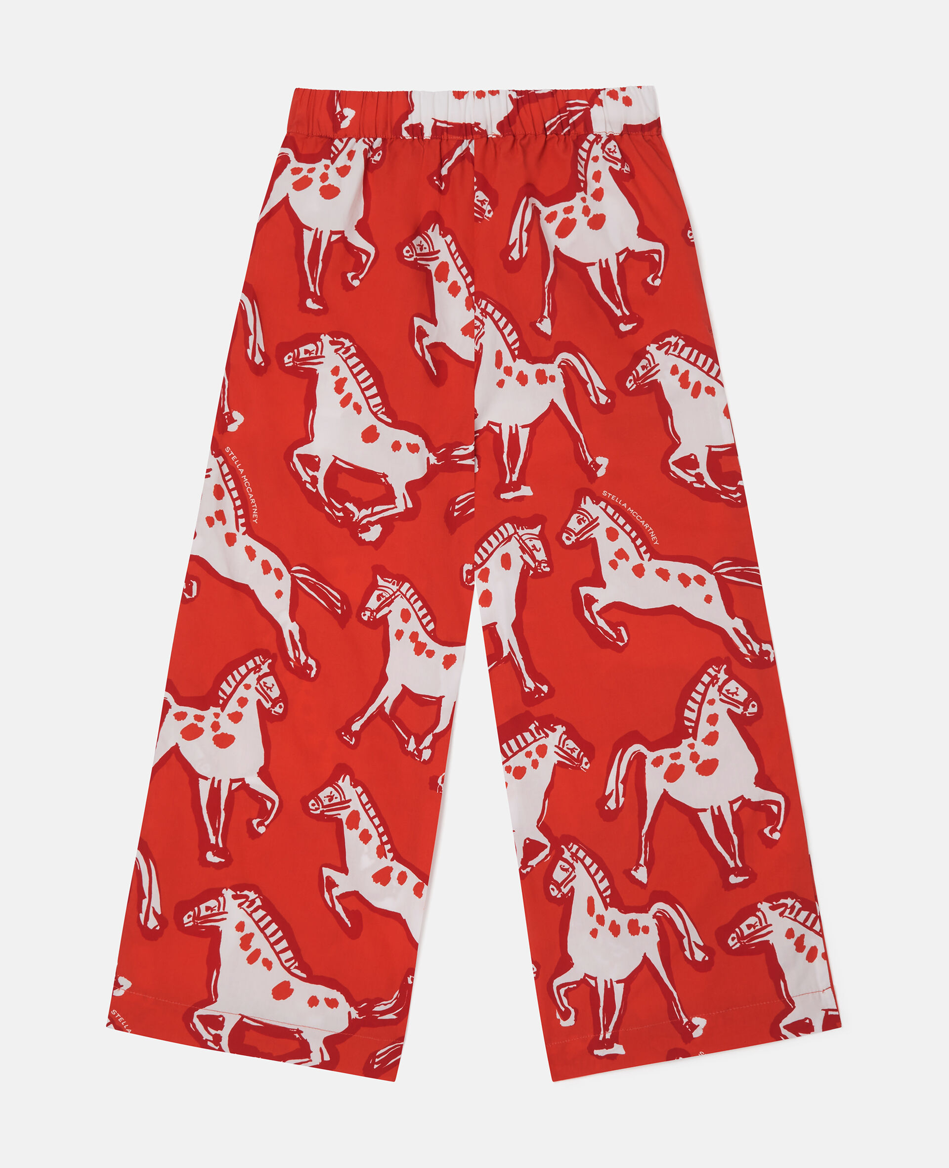 Horse-Print Popeline Trousers-Multicolour-large image number 2