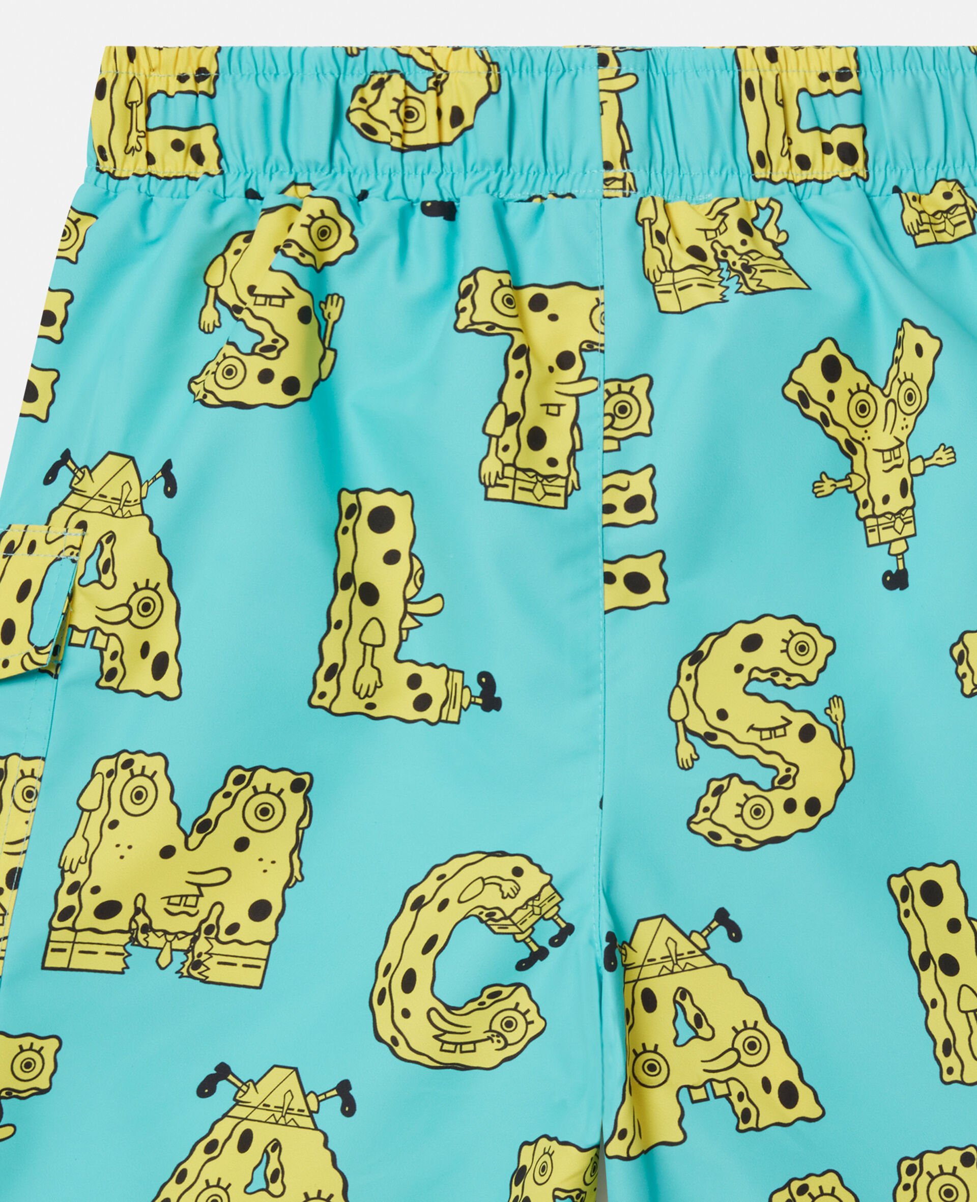 SpongeBob Graphic Swim Shorts-Blue-large SpongeBob Graphic Swim Shorts-Blue-large image number 1