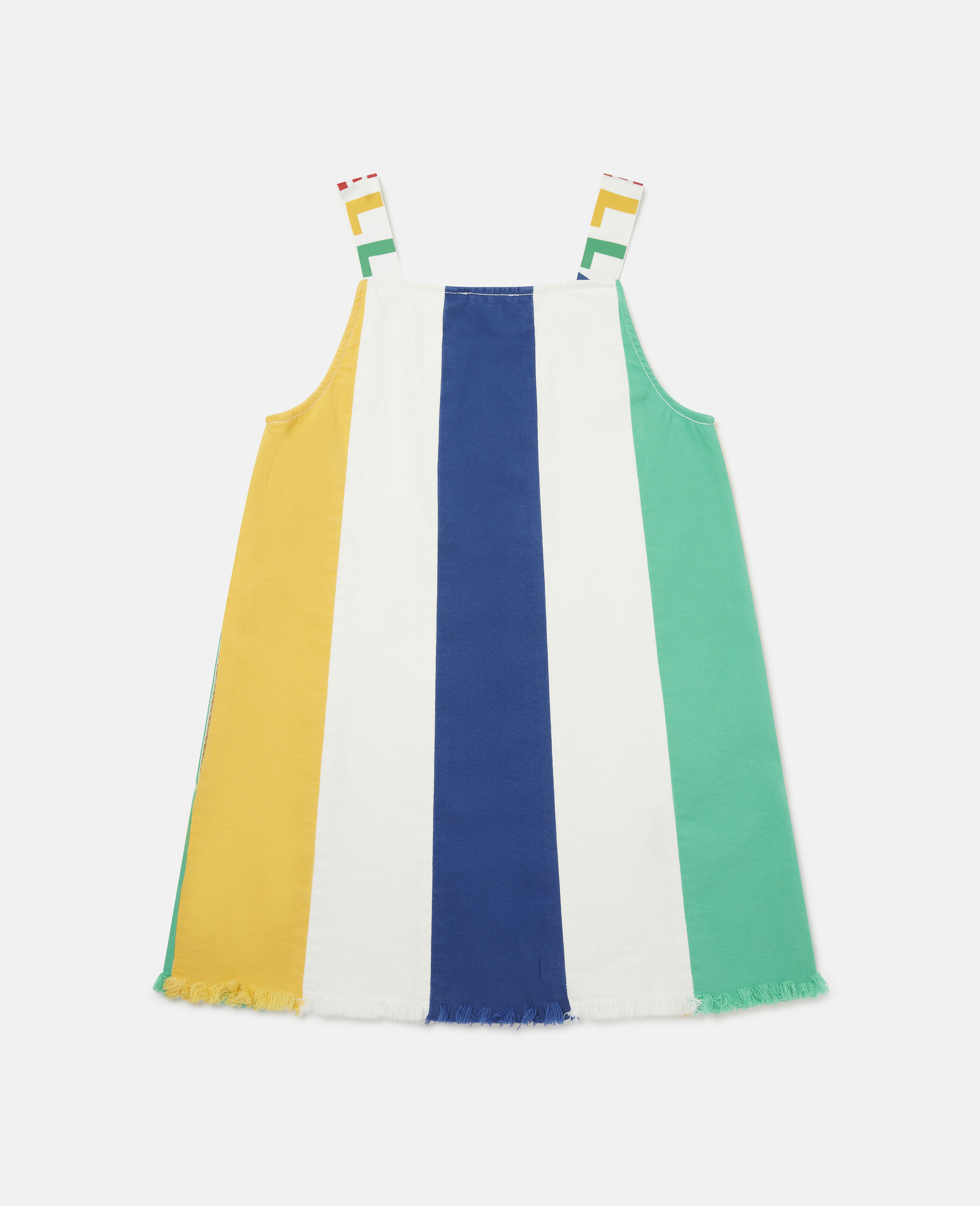 Girls Multicolor Color Block Denim Dress Stella McCartney AE