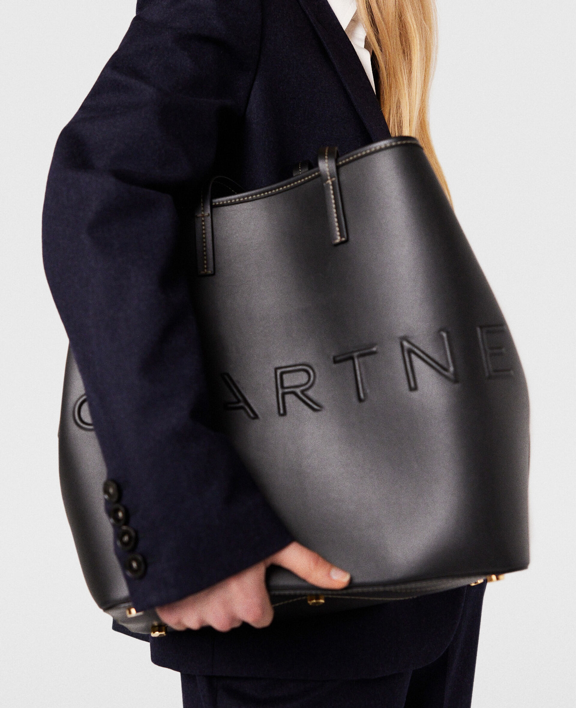 Logo Monochrome Large Tote Bag-Black-large image number 7