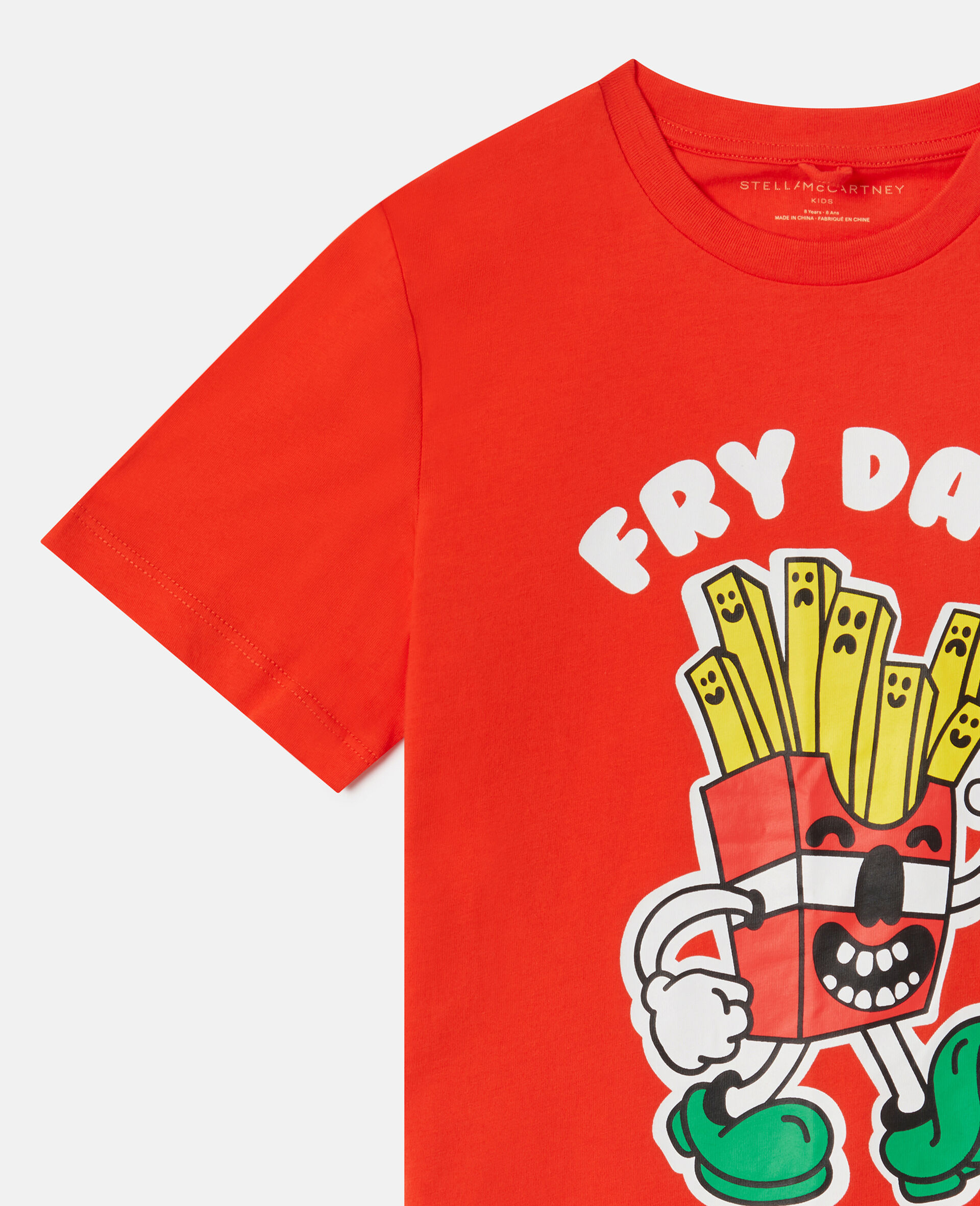 'Fry Day' Print T-Shirt-Red-large image number 1