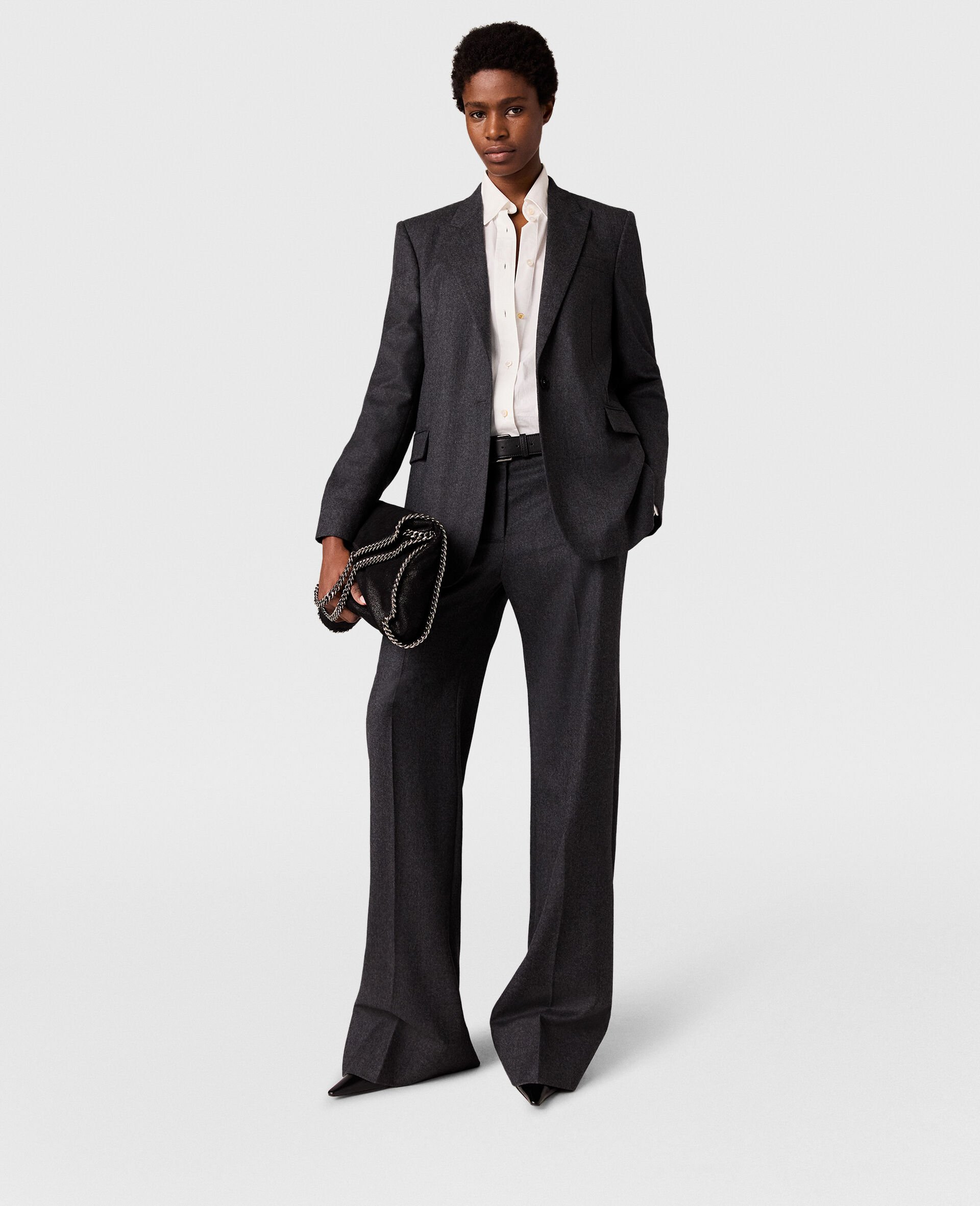 Single-Breasted  Blazer-Grey-large image number 5