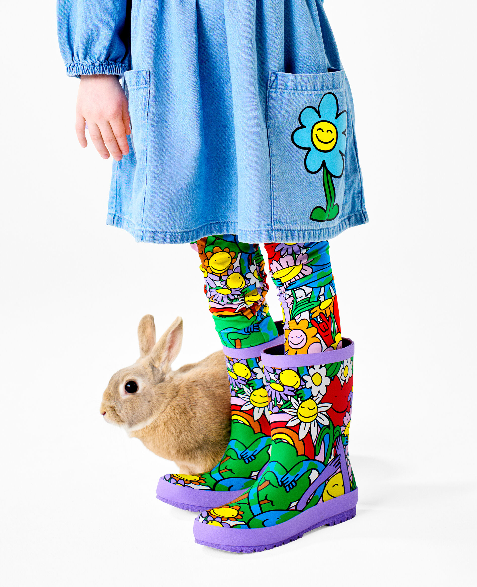 Earth Friends Graphic Rainboots-Multicolour-medium