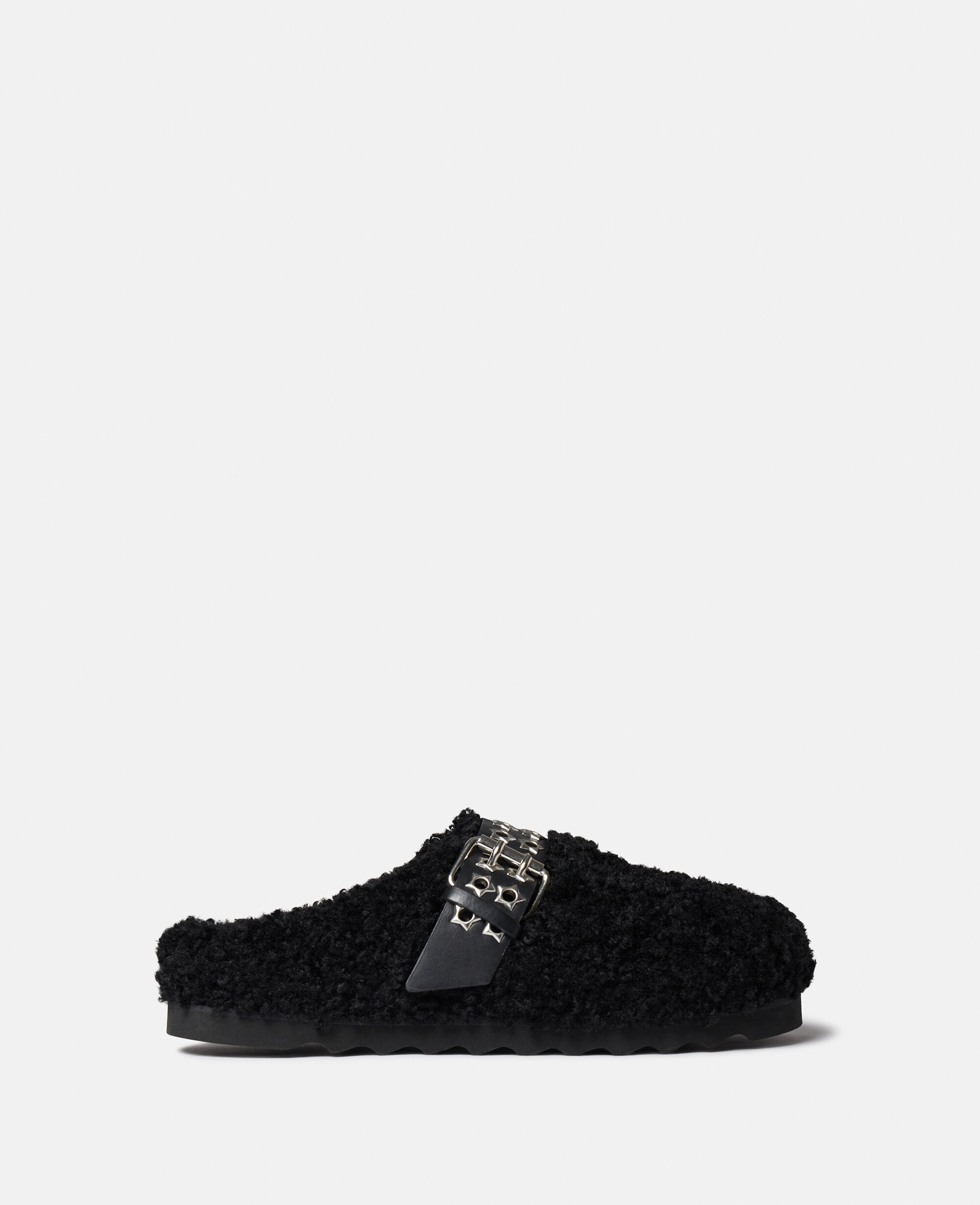 Women Black Elyse Studded Strap Backless Clogs Stella McCartney US