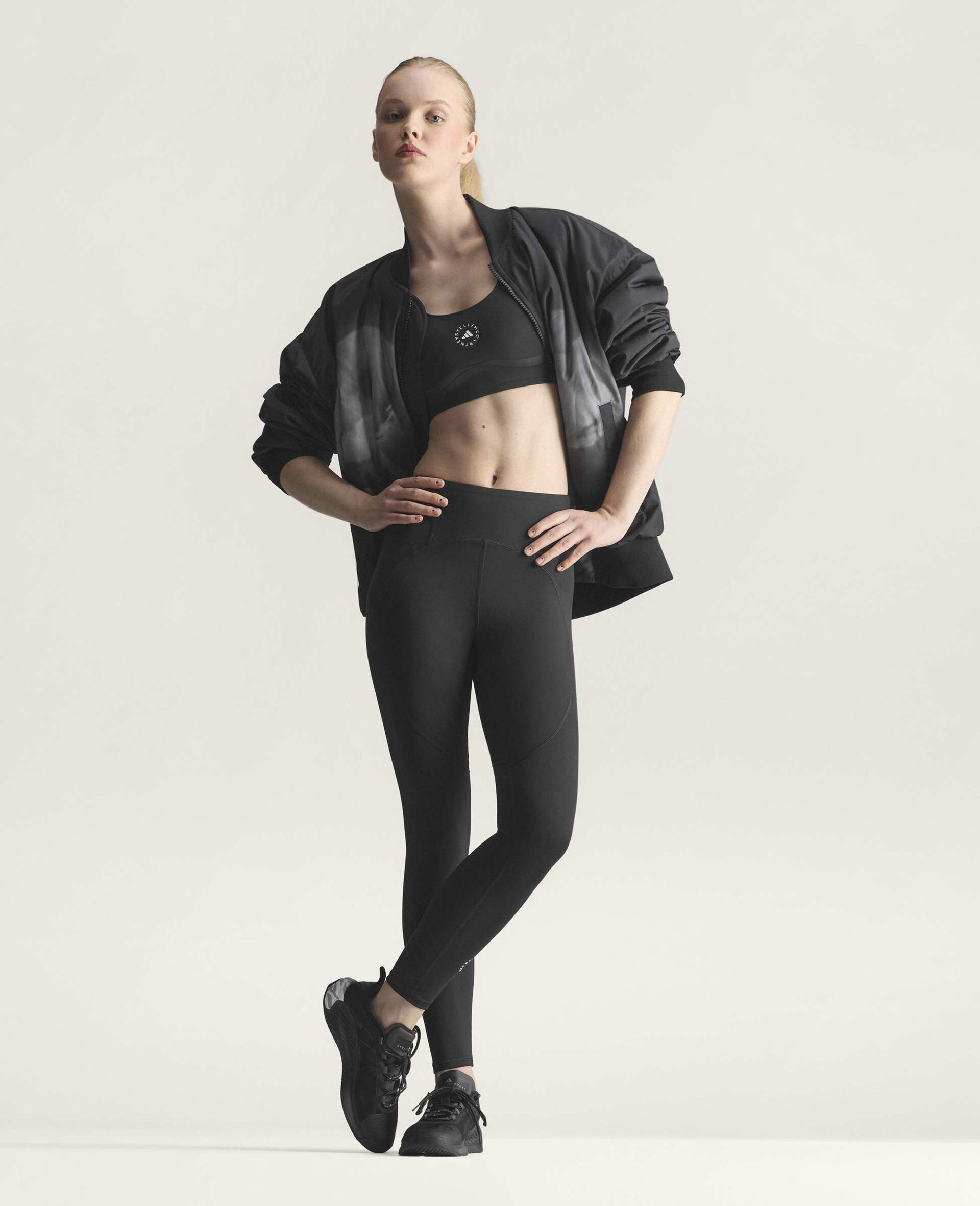 Graphic Bomber Jacket-Black-large image number 6