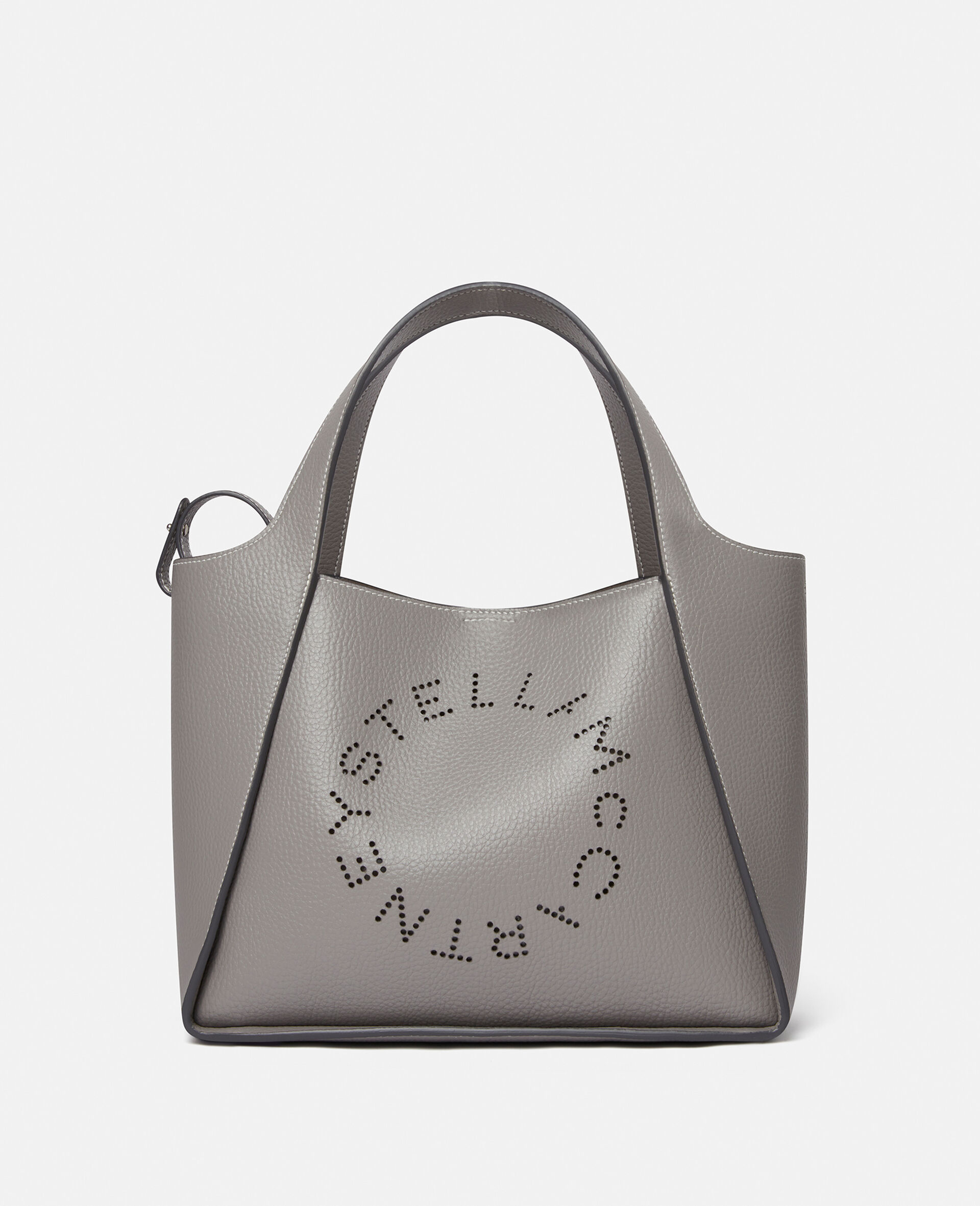 Stella Logo Grainy Alter Mat Crossbody Bag-Grey-large