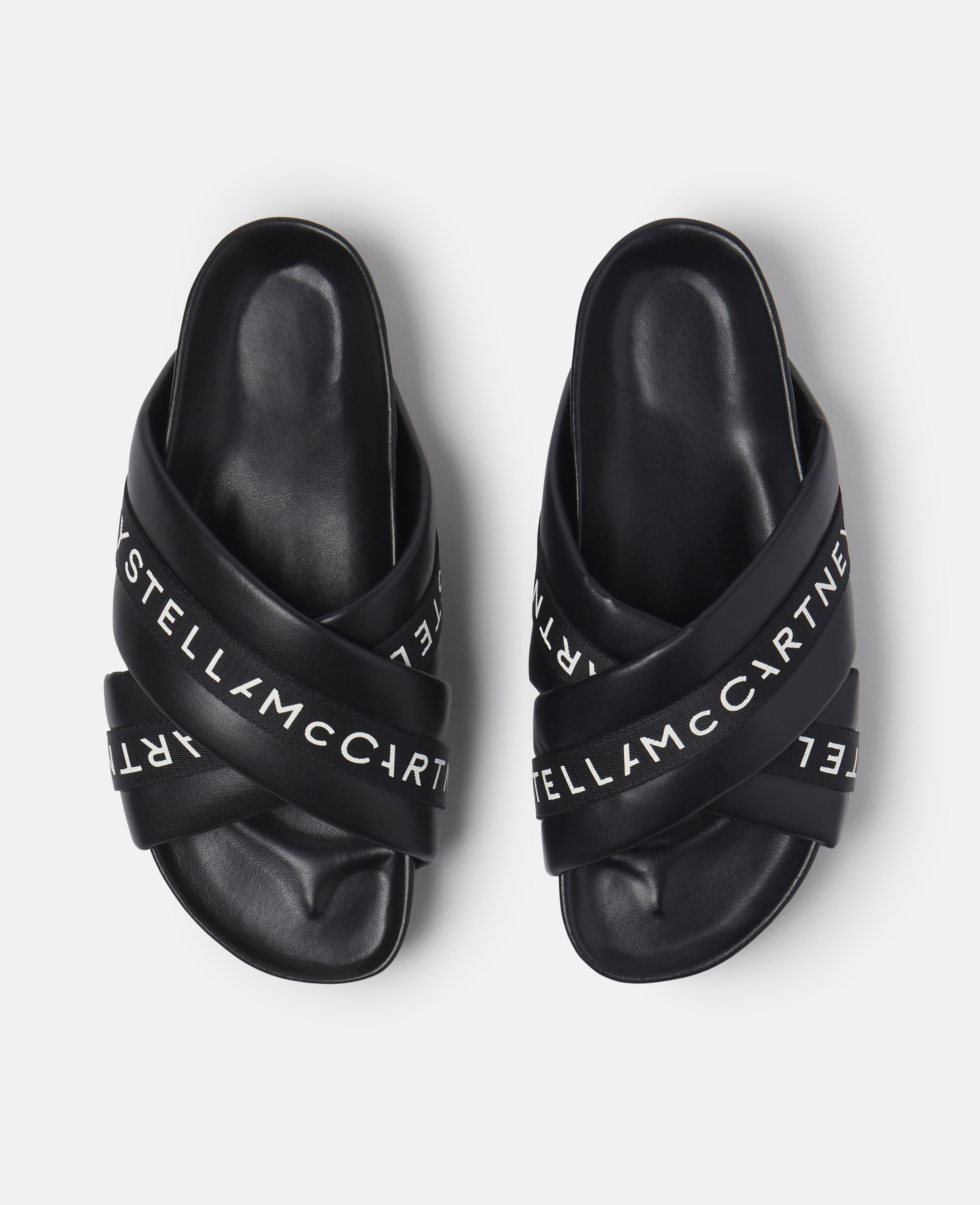 関税*送料込★STELLA MCCARTNEY スライドサンダル ウェッジ ロゴ Stella McCartney ステラマッカートニー☆ロゴスライドサンダル