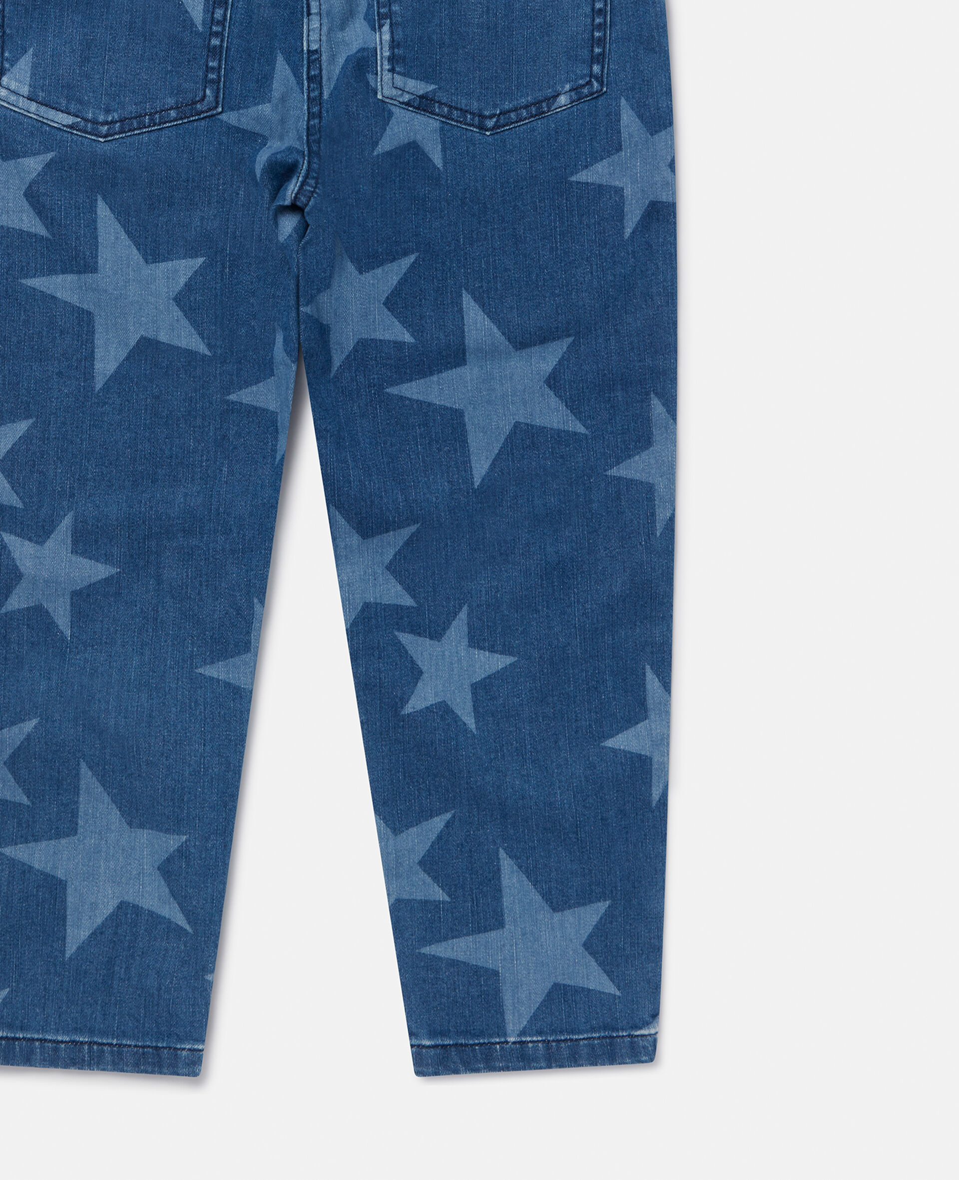 Star Print Dungarees-Blue-large image number 3