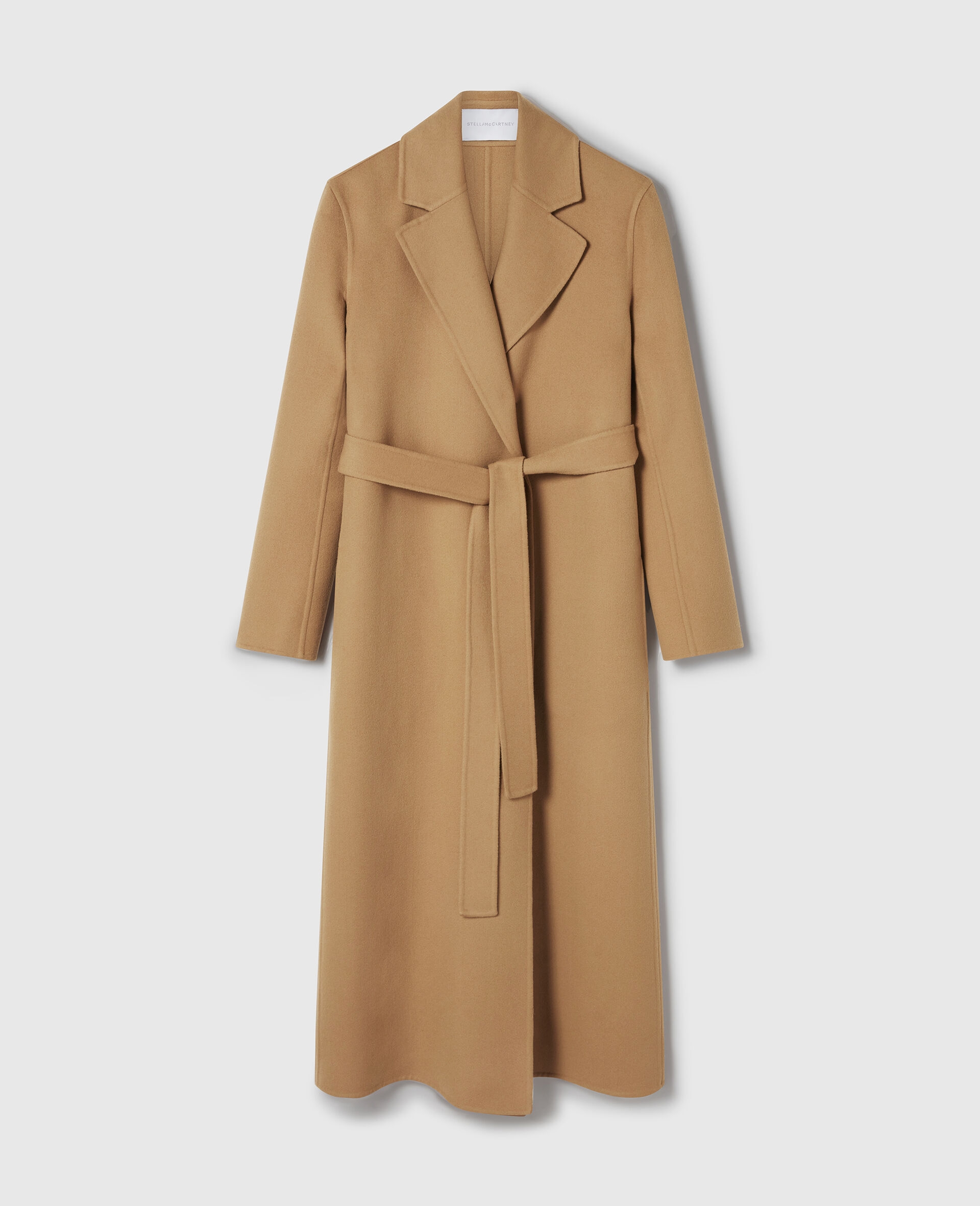 Double-Faced Belted  Coat-Brown-large image number 6