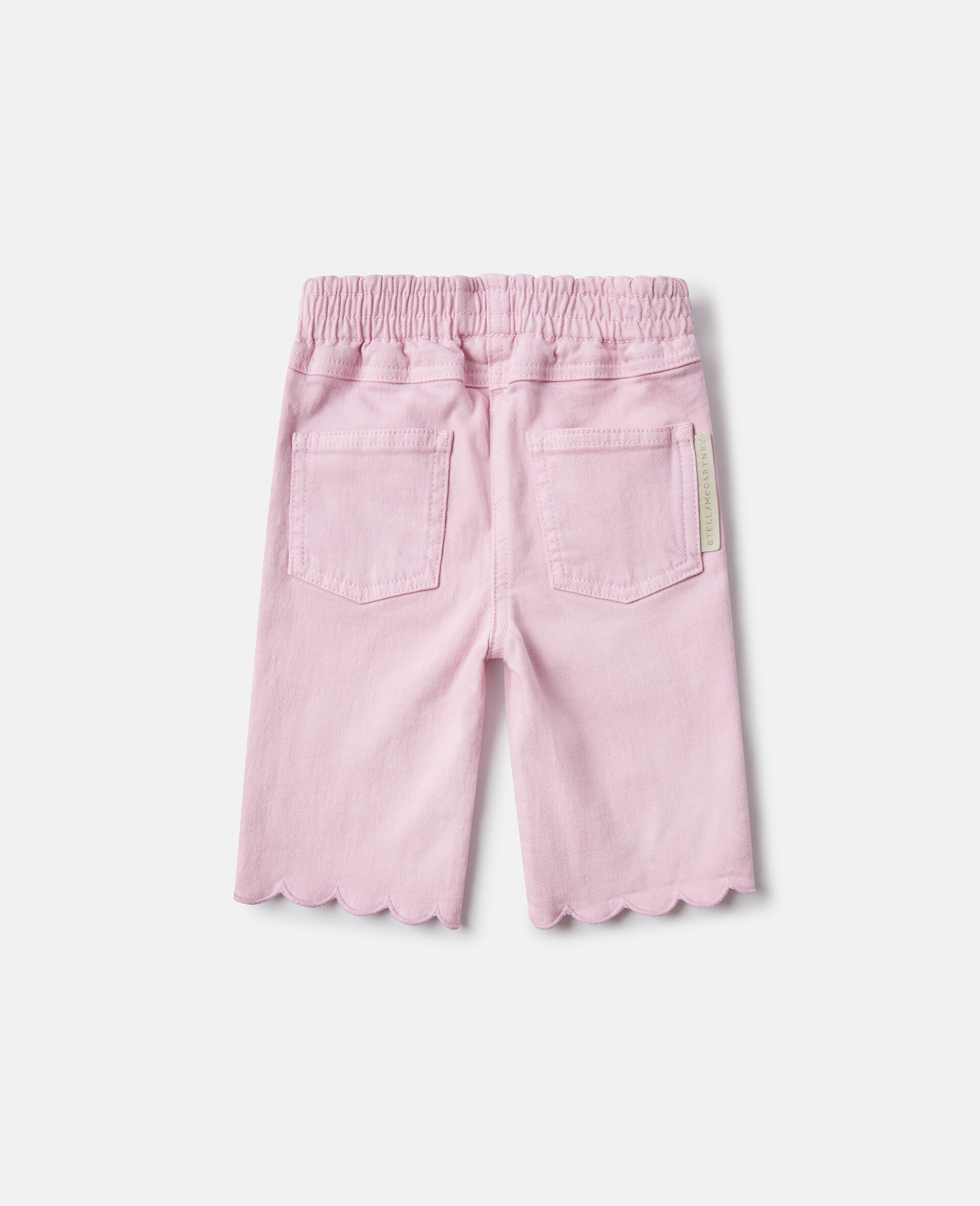 Scallop Trim Denim Jeans-Purple-large image number 2