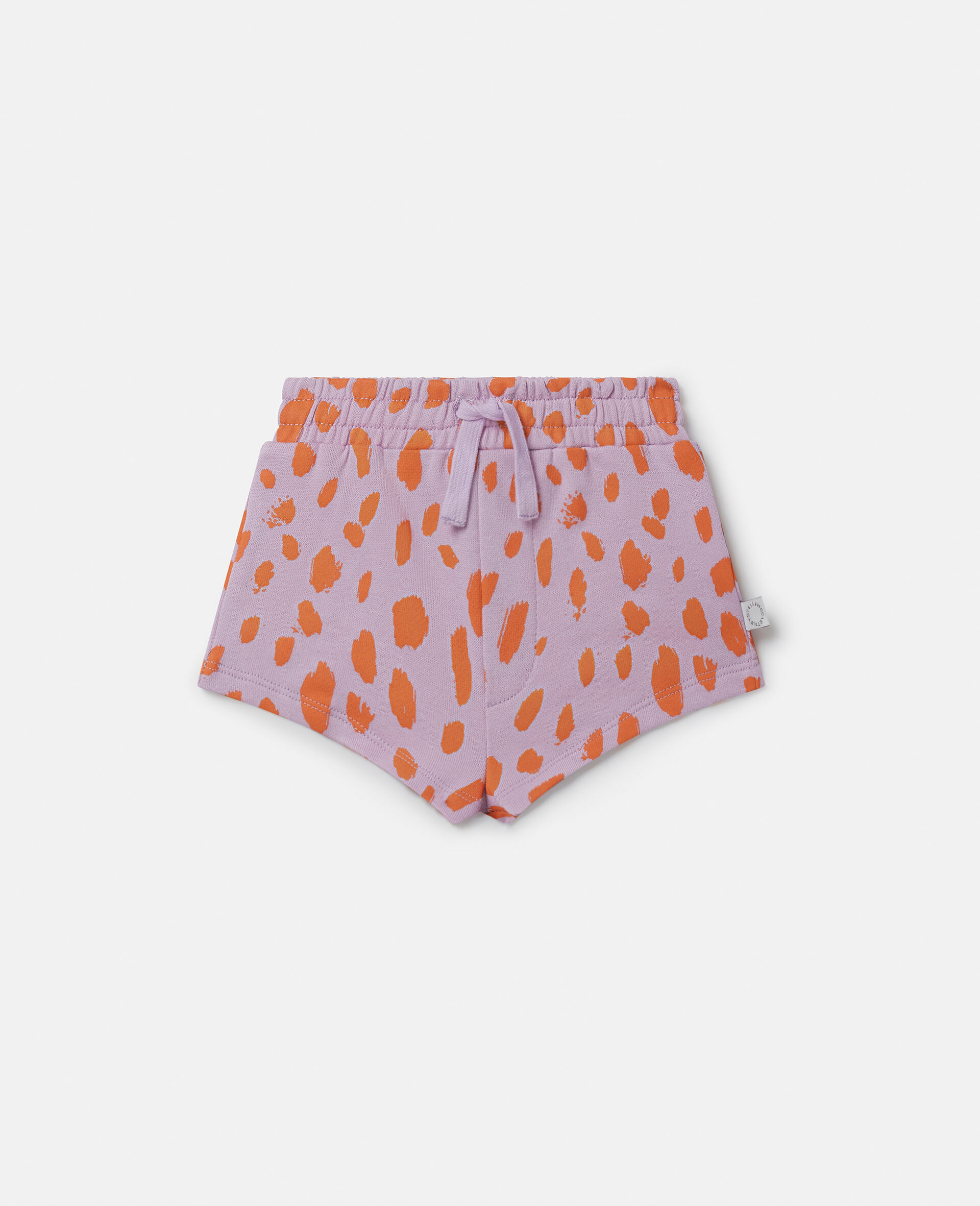 Neon Leopard Print Sweat Shorts-Red-large