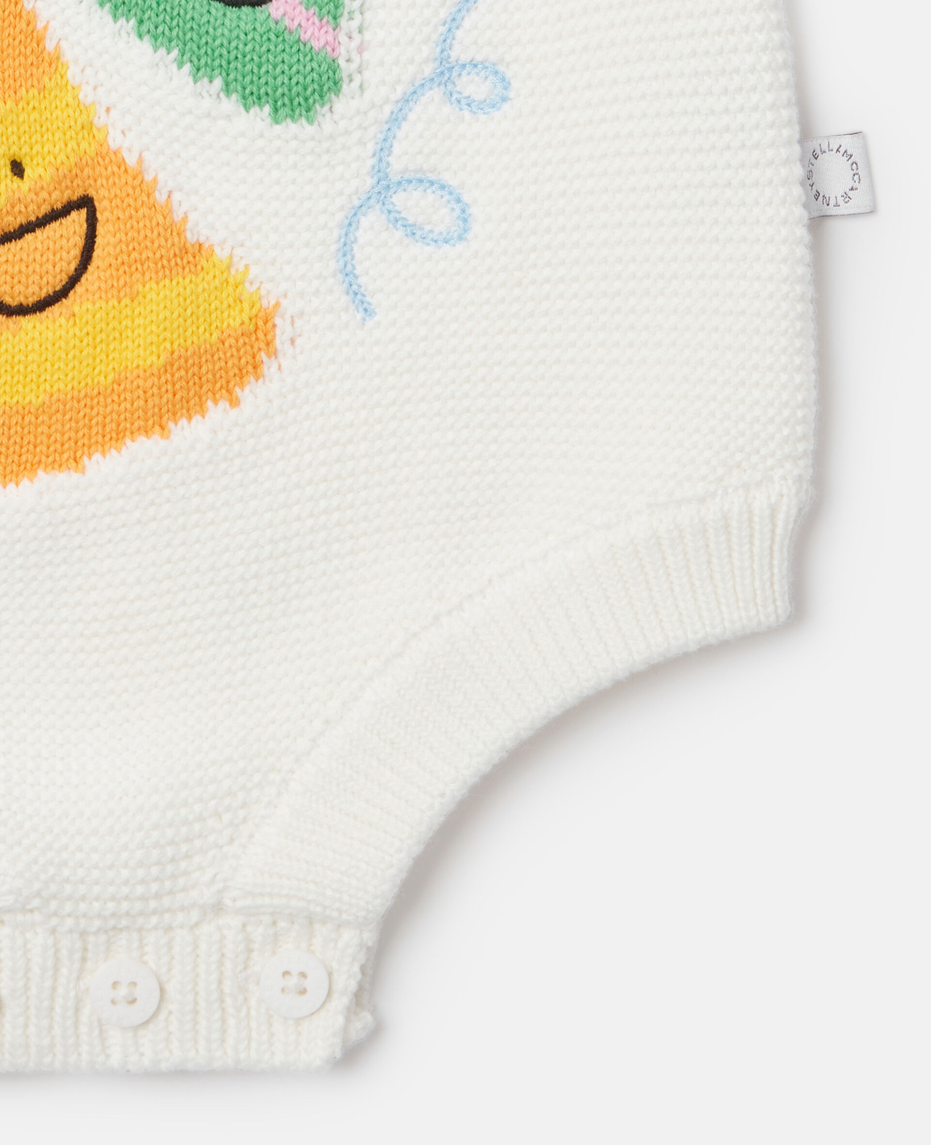 パーティーハットプリント ノースリーブ ロンパース-ホワイト-large image number 3