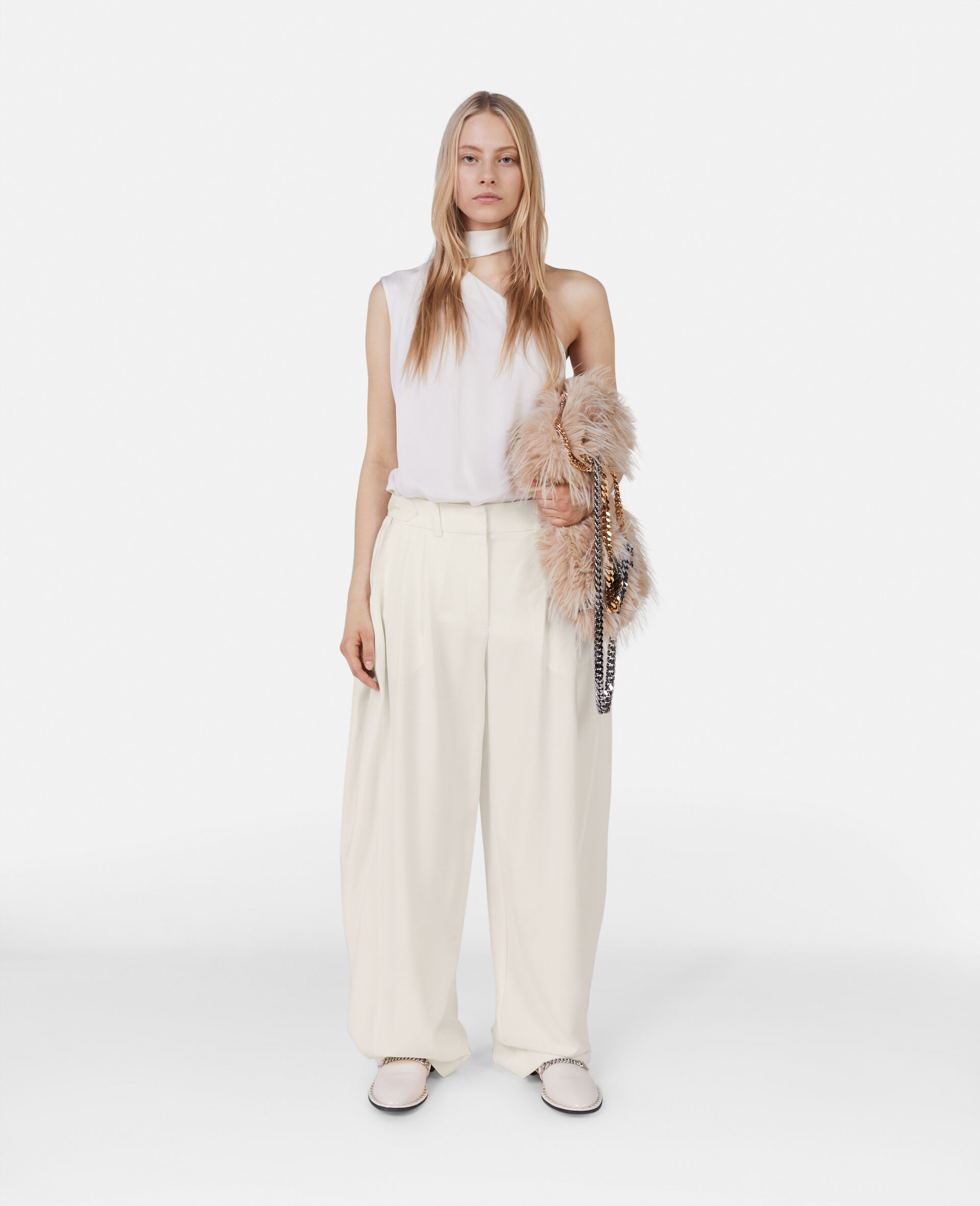 One-Shoulder Scarf Top-Multicolour-model One-Shoulder Scarf Top-Multicolour-model