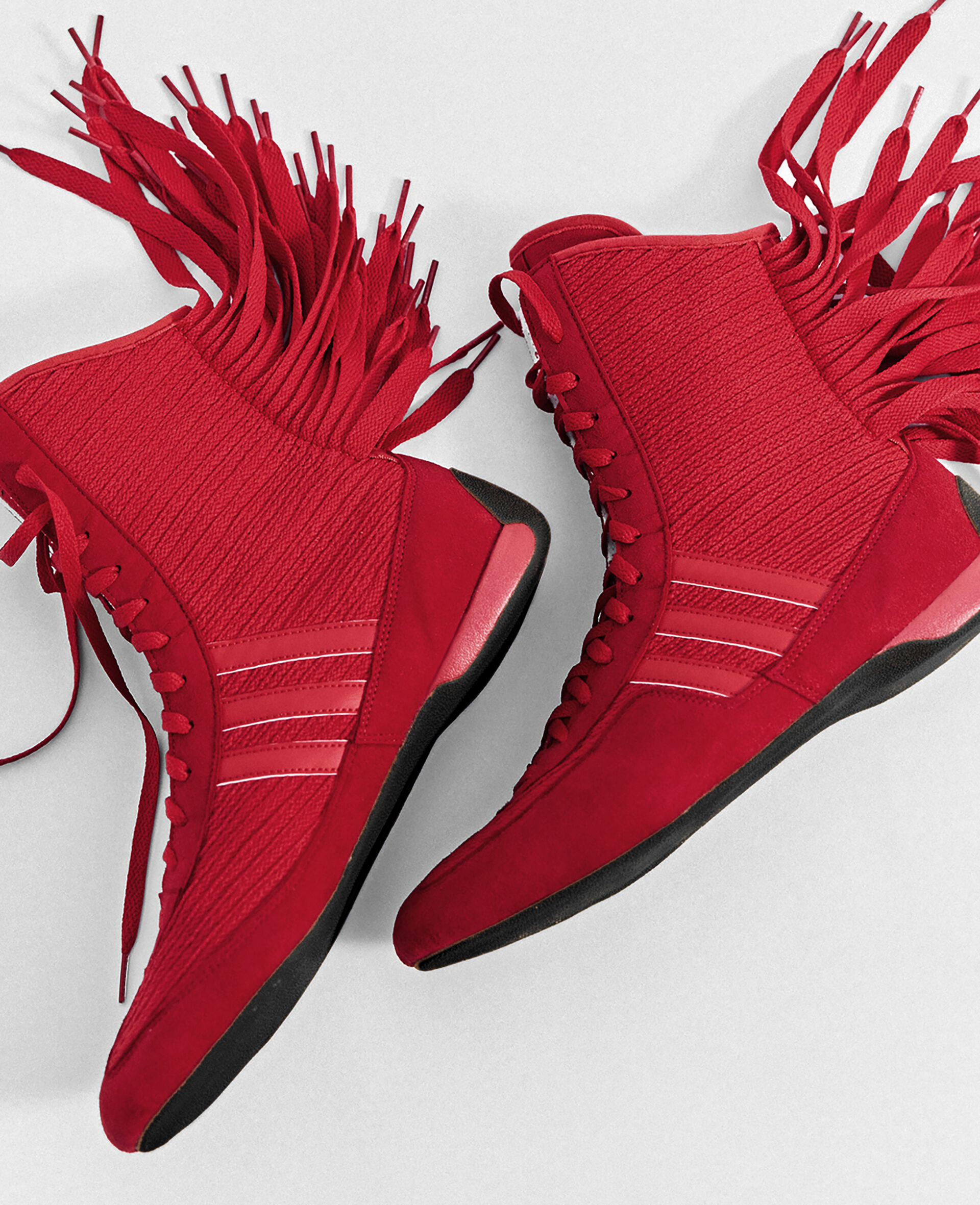 Rasant Fringe High-Top Sneakers-Red-large image number 7