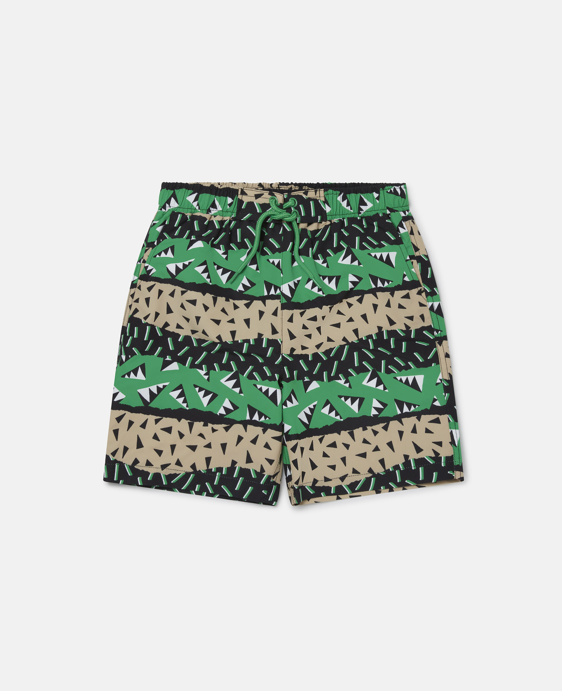 Spike Print Swim Shorts -Multicolour-large