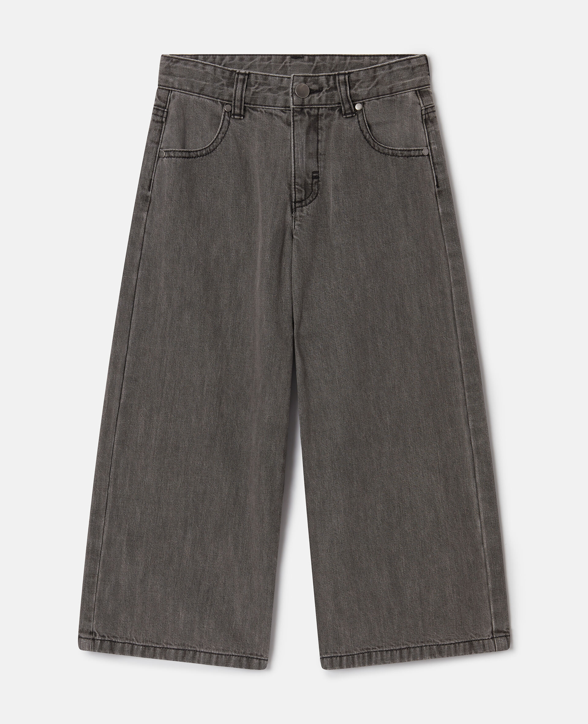 Straight-Leg Denim Jeans-Black-medium