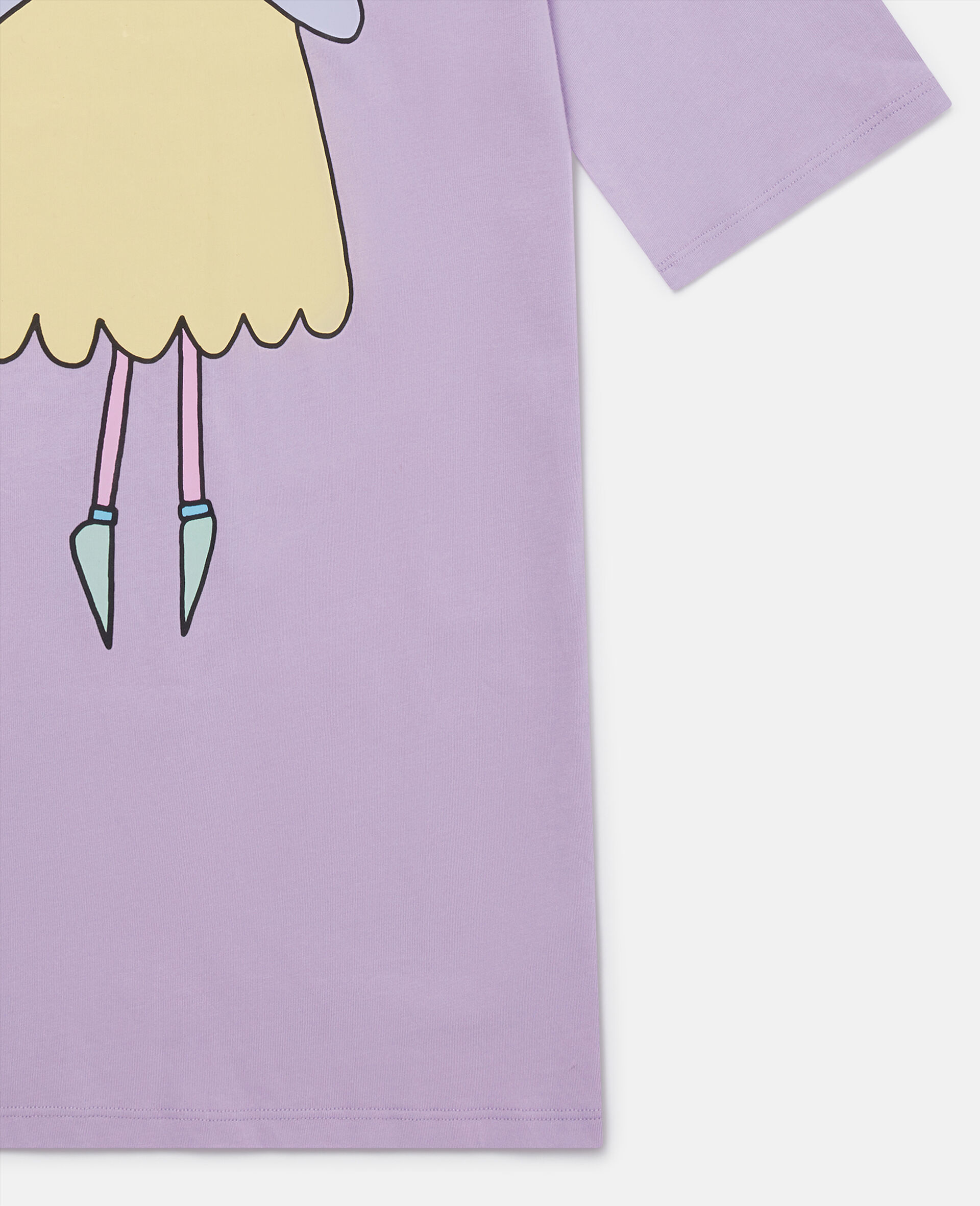 Fairy Graphic Crewneck T-Shirt Dress-Purple-large image number 3