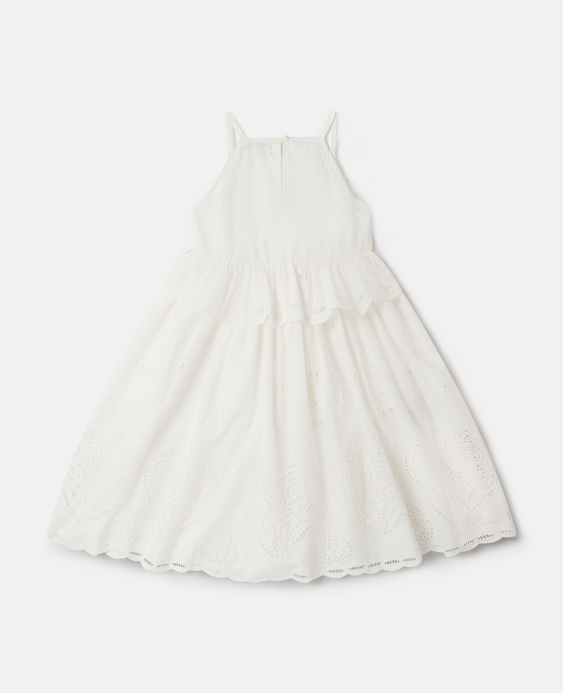 Robe brodée en coton et broderie anglaise-Blanc-large image number 2