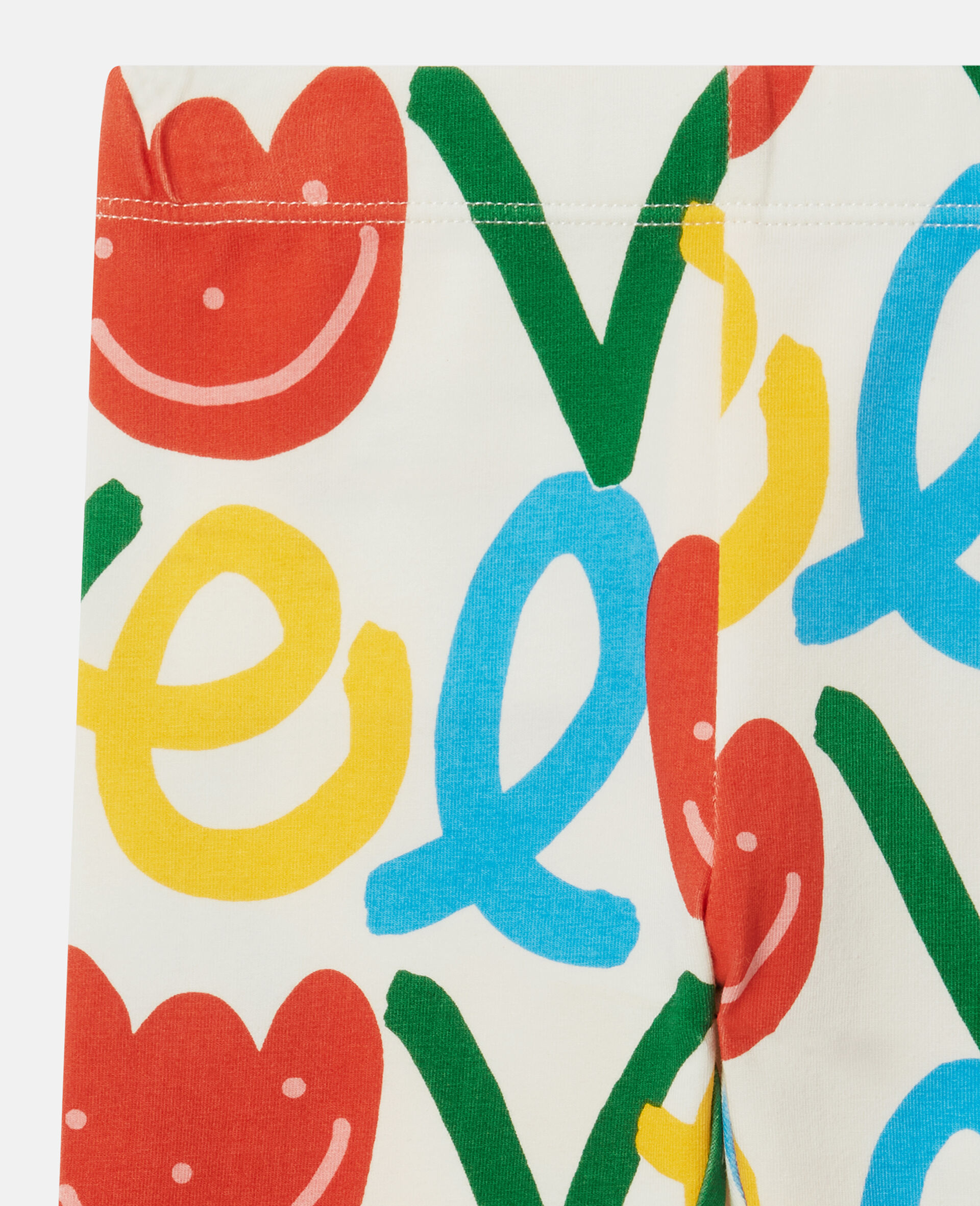 All-Over Love Print Leggings-White-medium