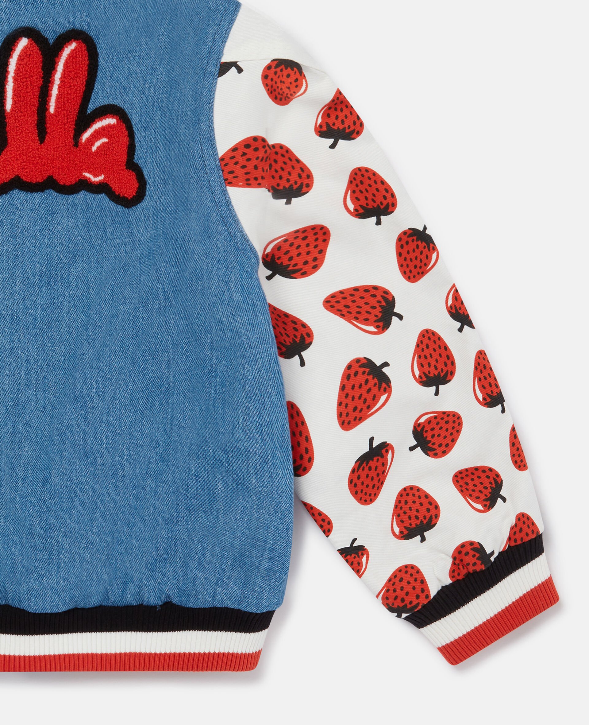 Initial Graphic Varsity Bomber Jacket-Blue-large image number 3