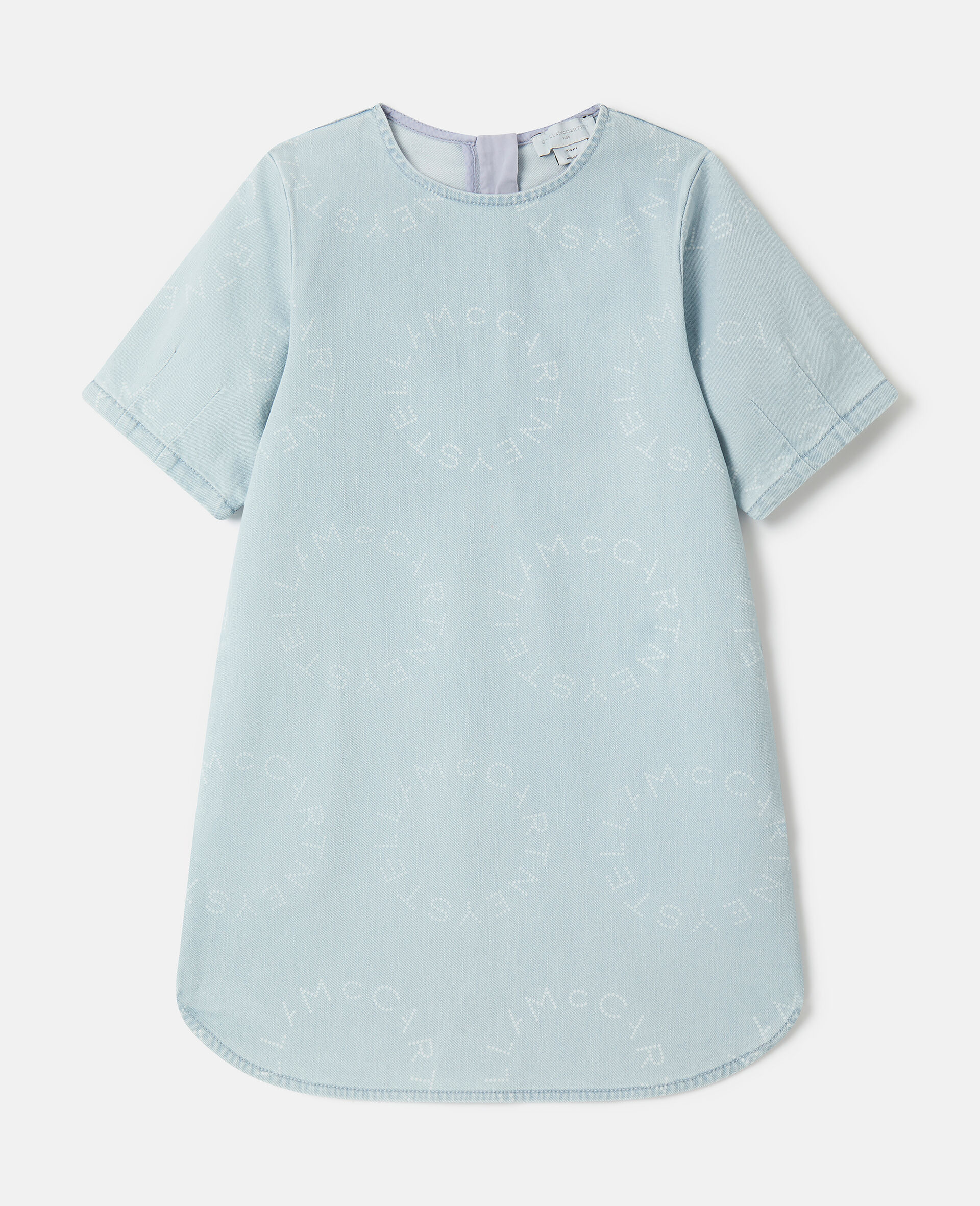 Logo Denim Dress-Blue-large image number 0