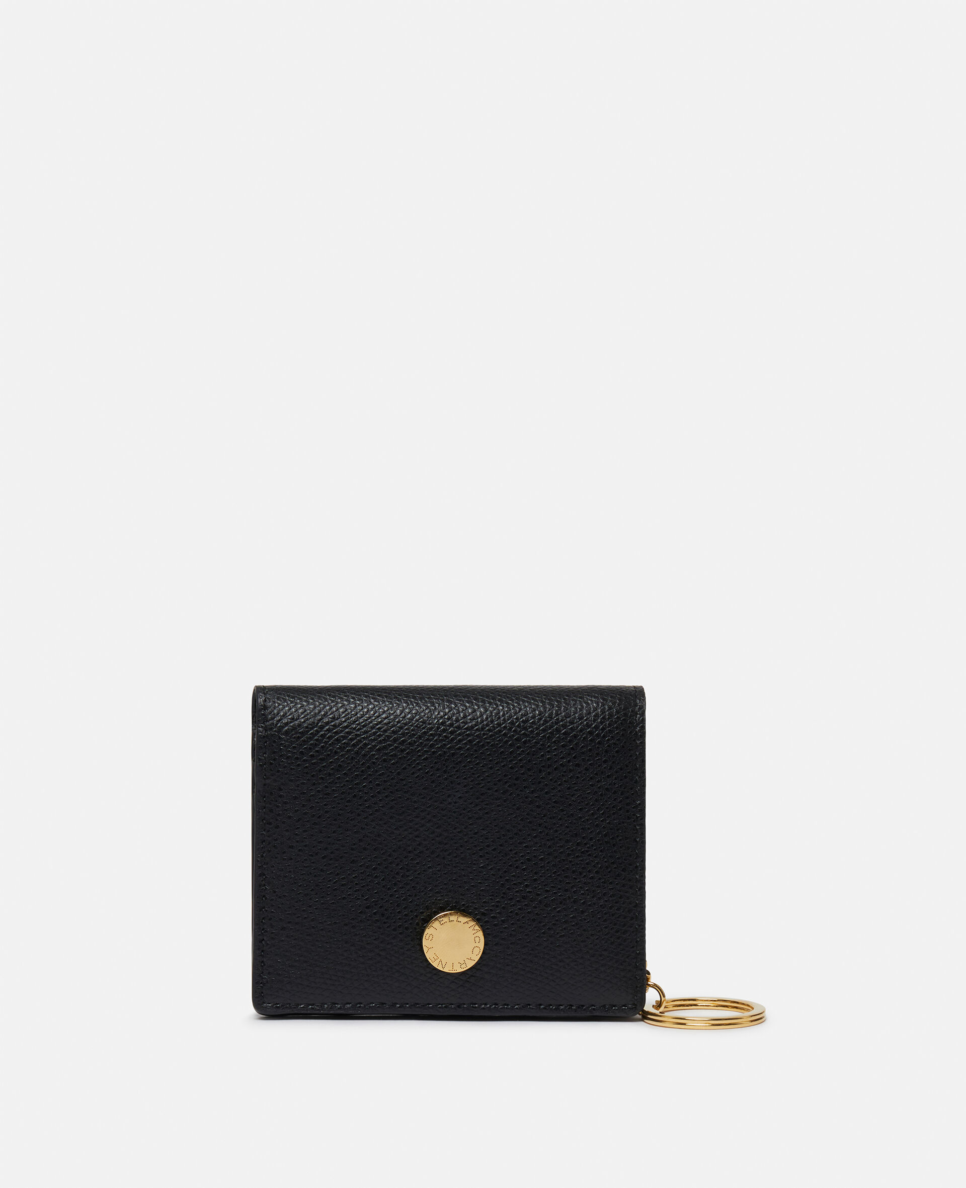 Portefeuille zippé en Alter Mat grainé avec logo-Noir-medium