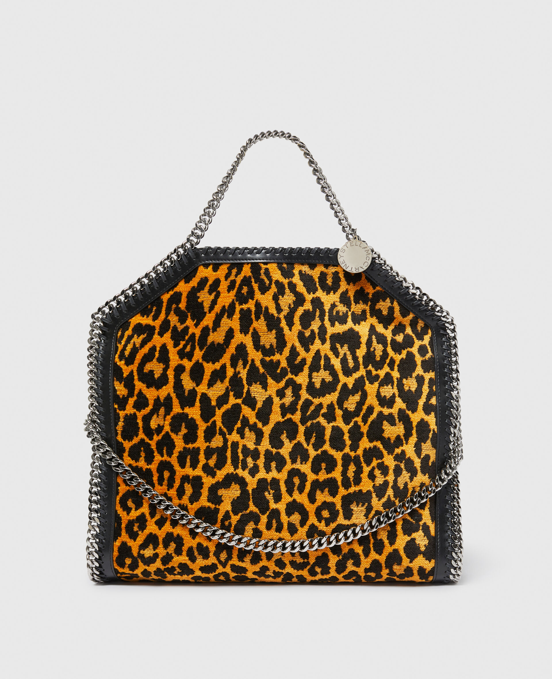 Leopard Falabella Fold-Over Tote Bag-Brown-large image number 0