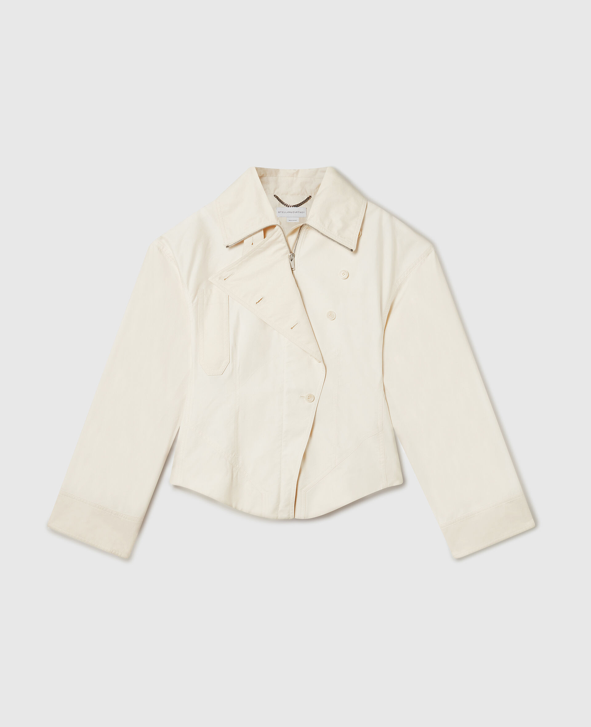 Washed Cotton Utility Top-Cream-medium