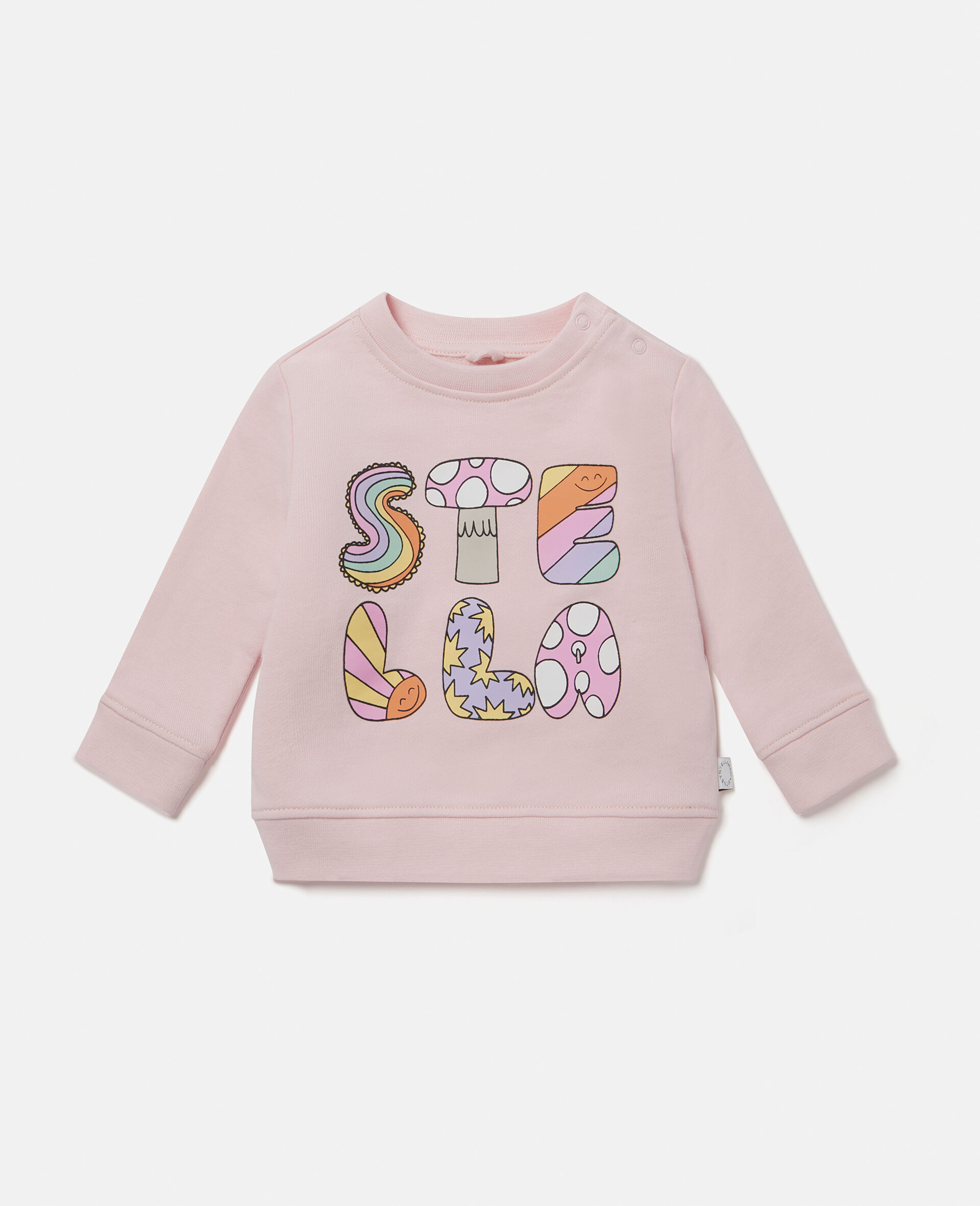 Stella Woodland Lettering Crewneck Sweatshirt-Pink-large image number 0