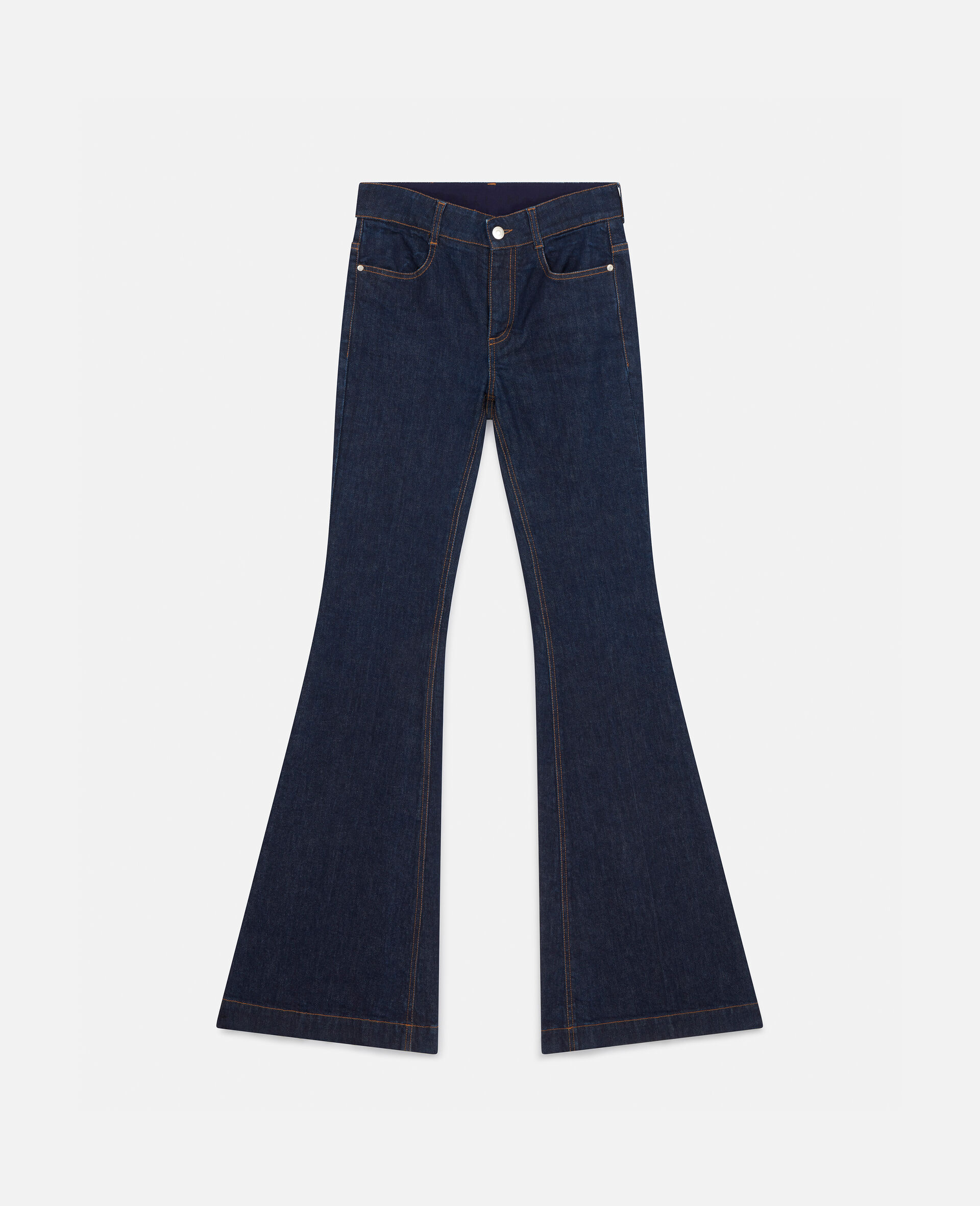 Le pantalon en denim évasé des années 1970-Bleu-large image number 0