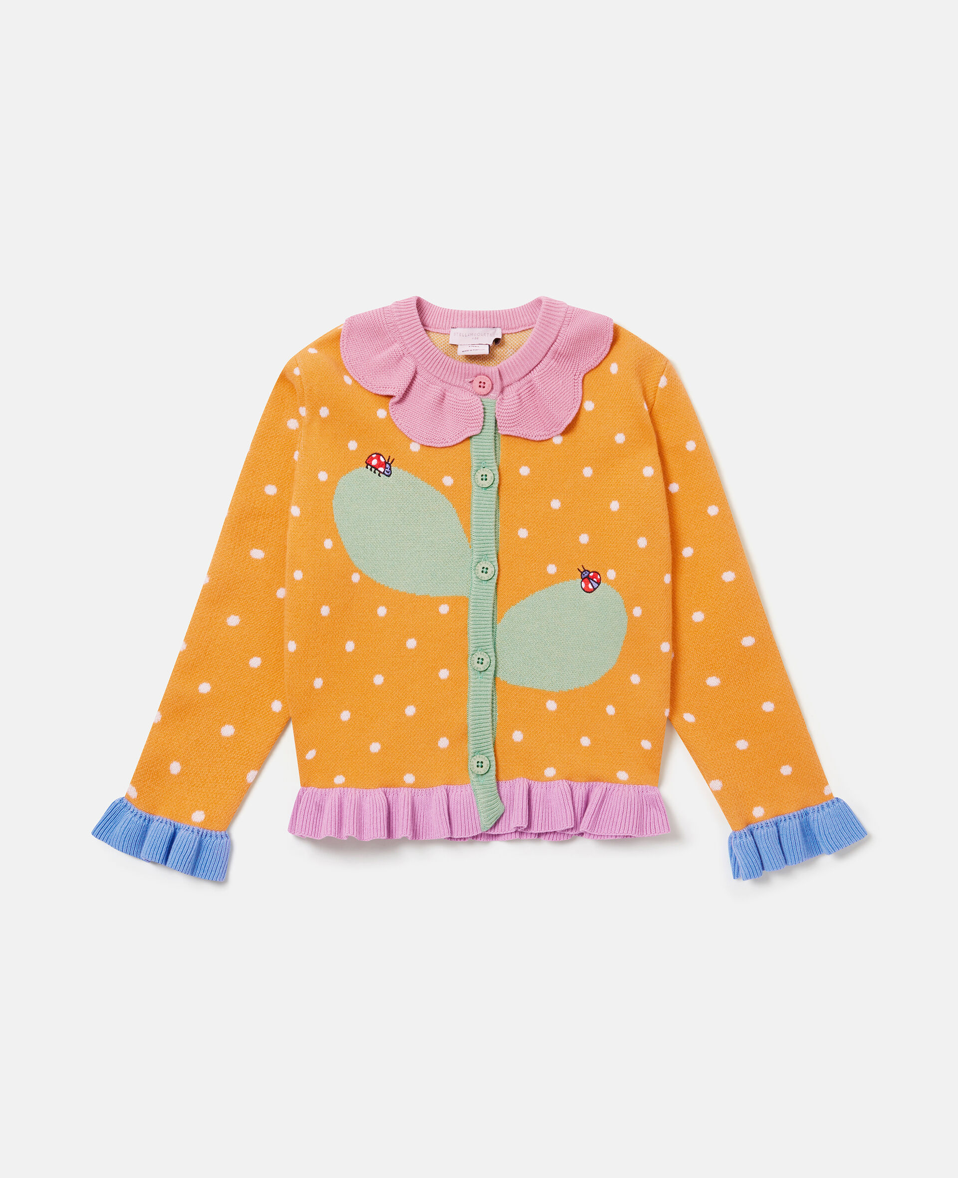 フローラルクロシェニットカーディガン-オレンジ-medium