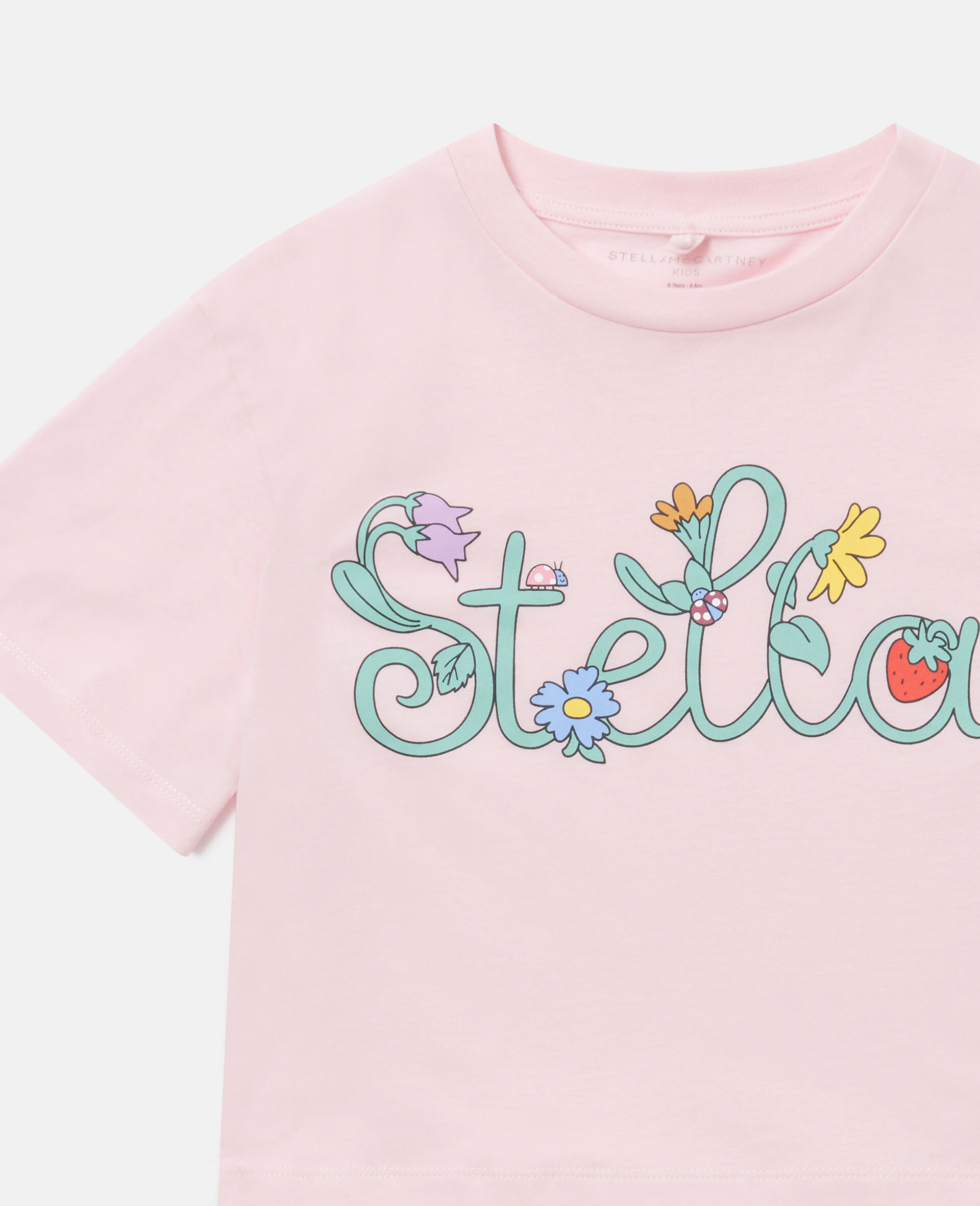 Stella Vine Cropped Graphic T-Shirt-Pink-medium