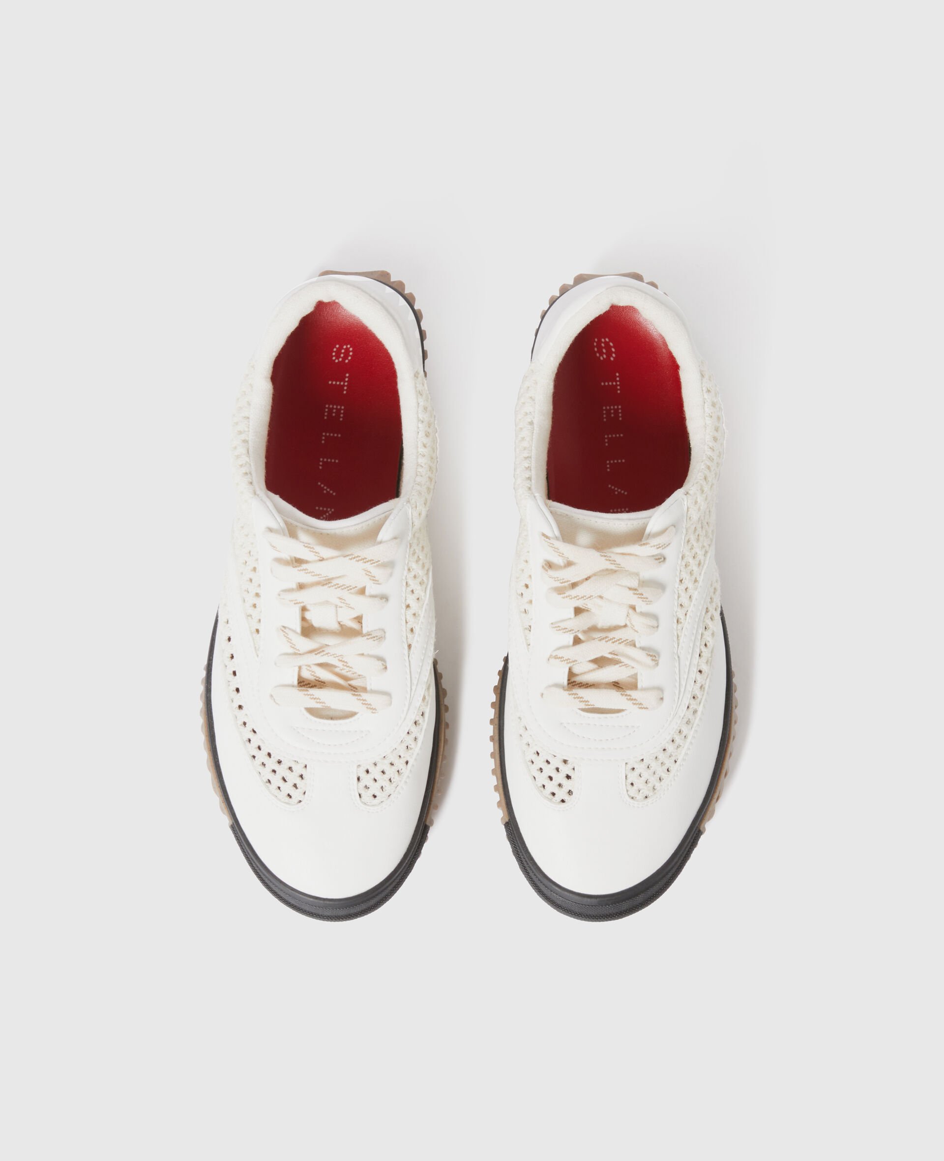 S-Wave Sport Mesh Panelled Sneakers-White-large image number 3