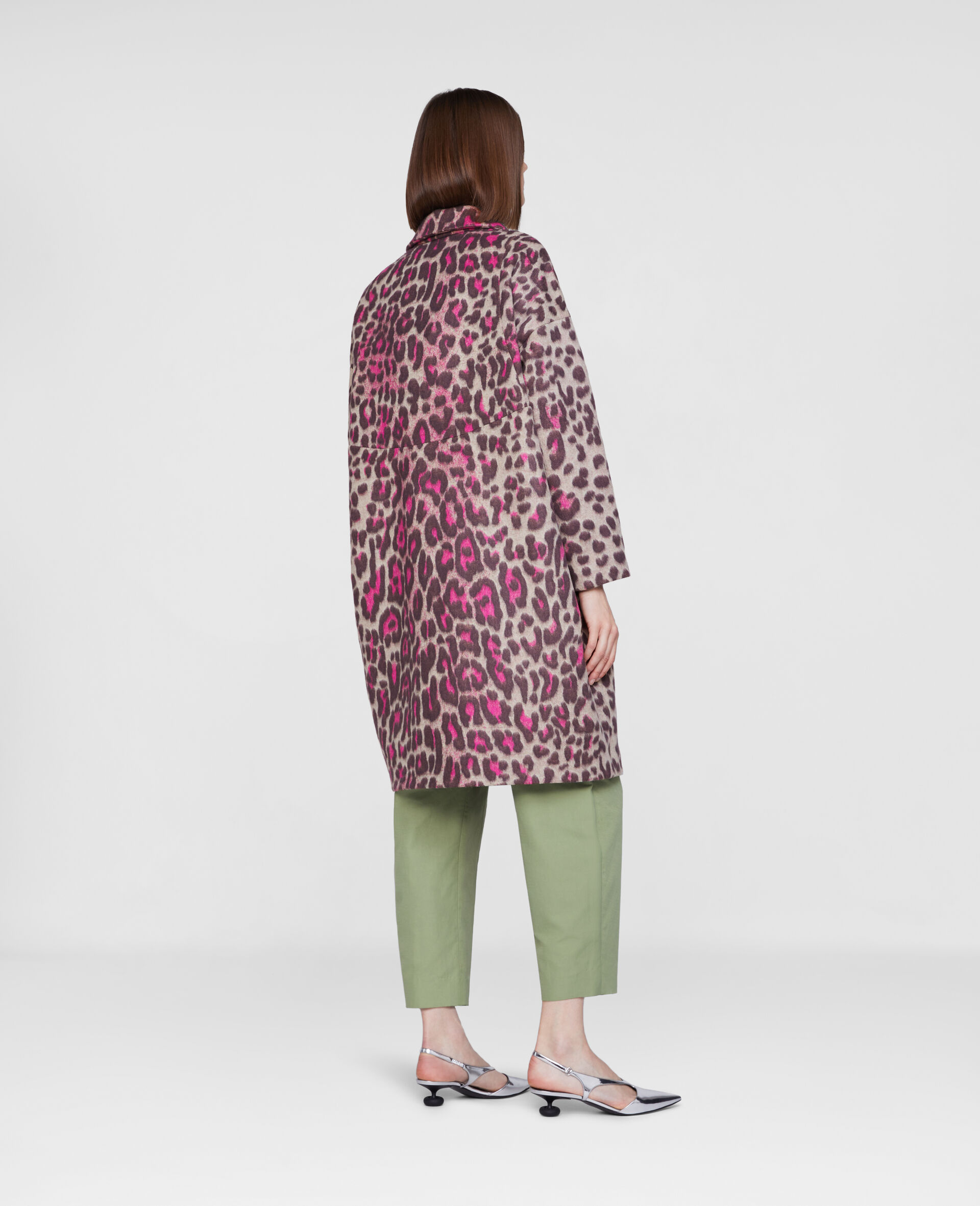 Wool Leopard Coat -Multicoloured-large image number 2