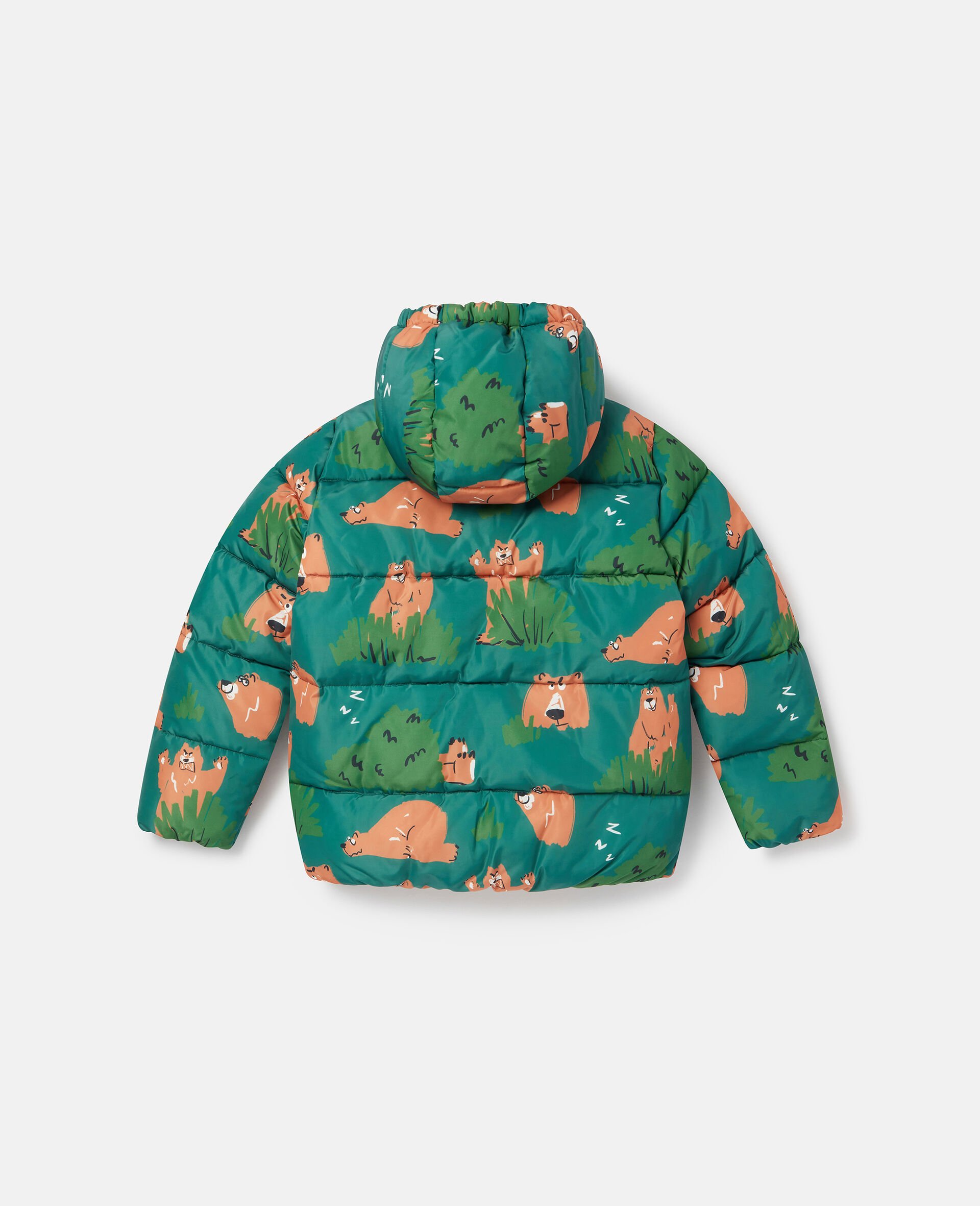 Grizzly Bear Puffer Coat-Green-large image number 2