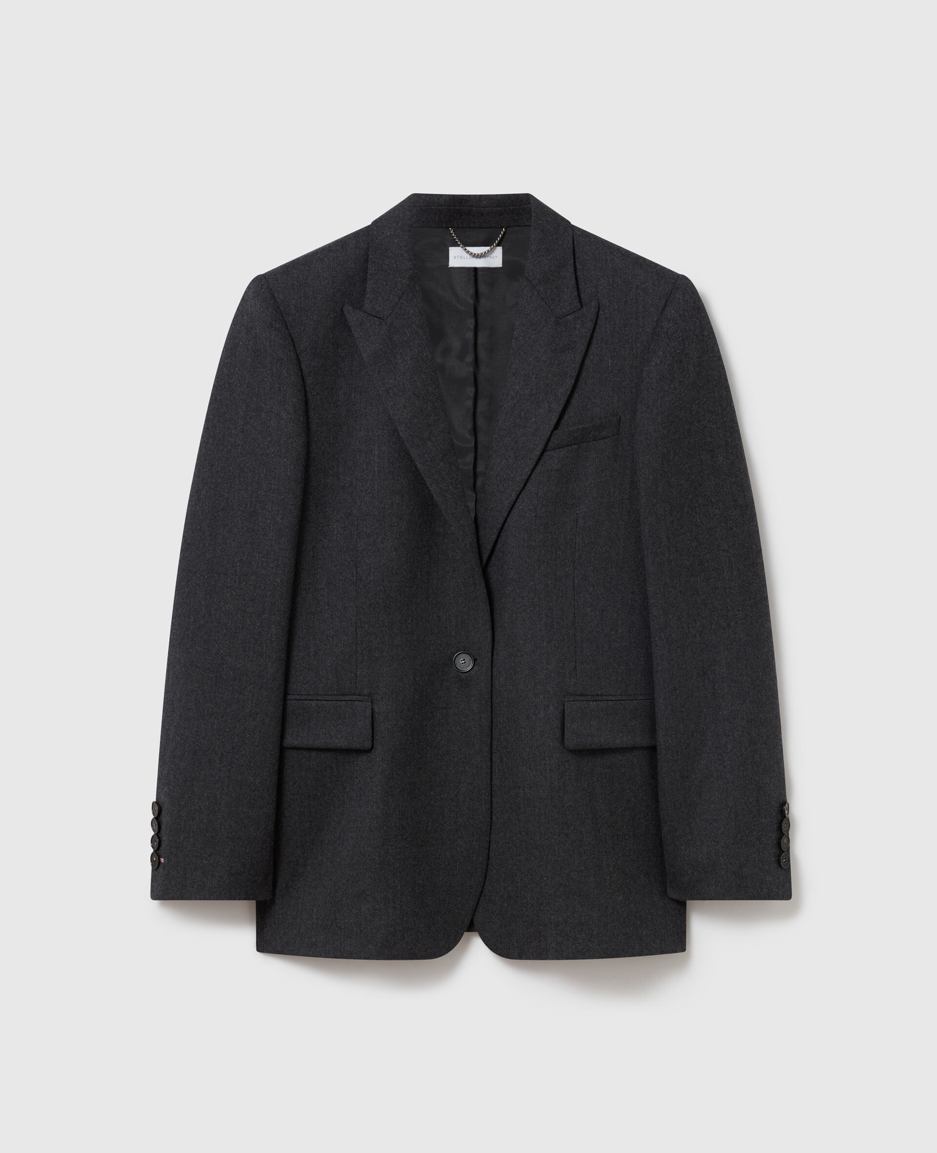 Single-Breasted Blazer-Grey-medium