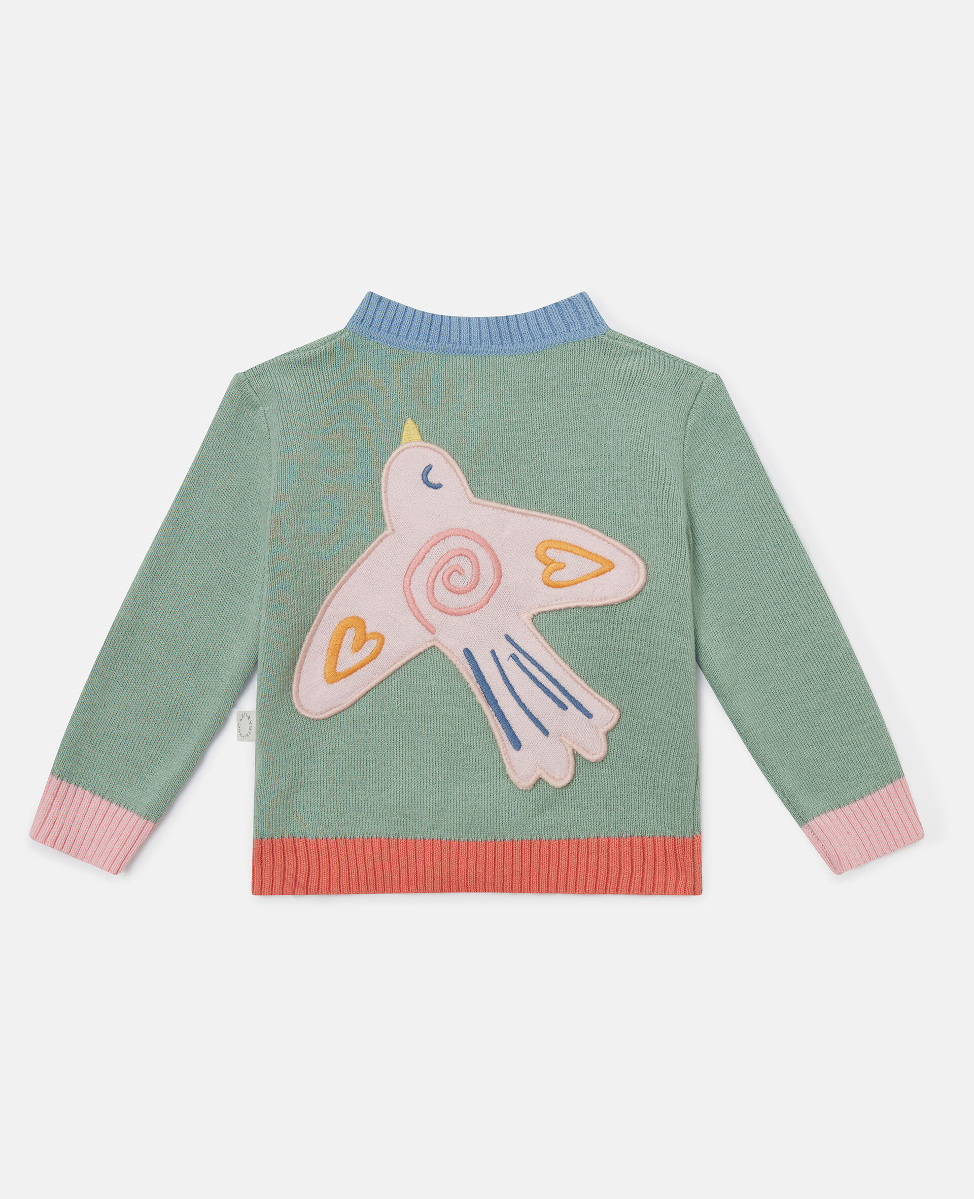 Cardigan con Ricamo Colomba-Grigio-large image number 2