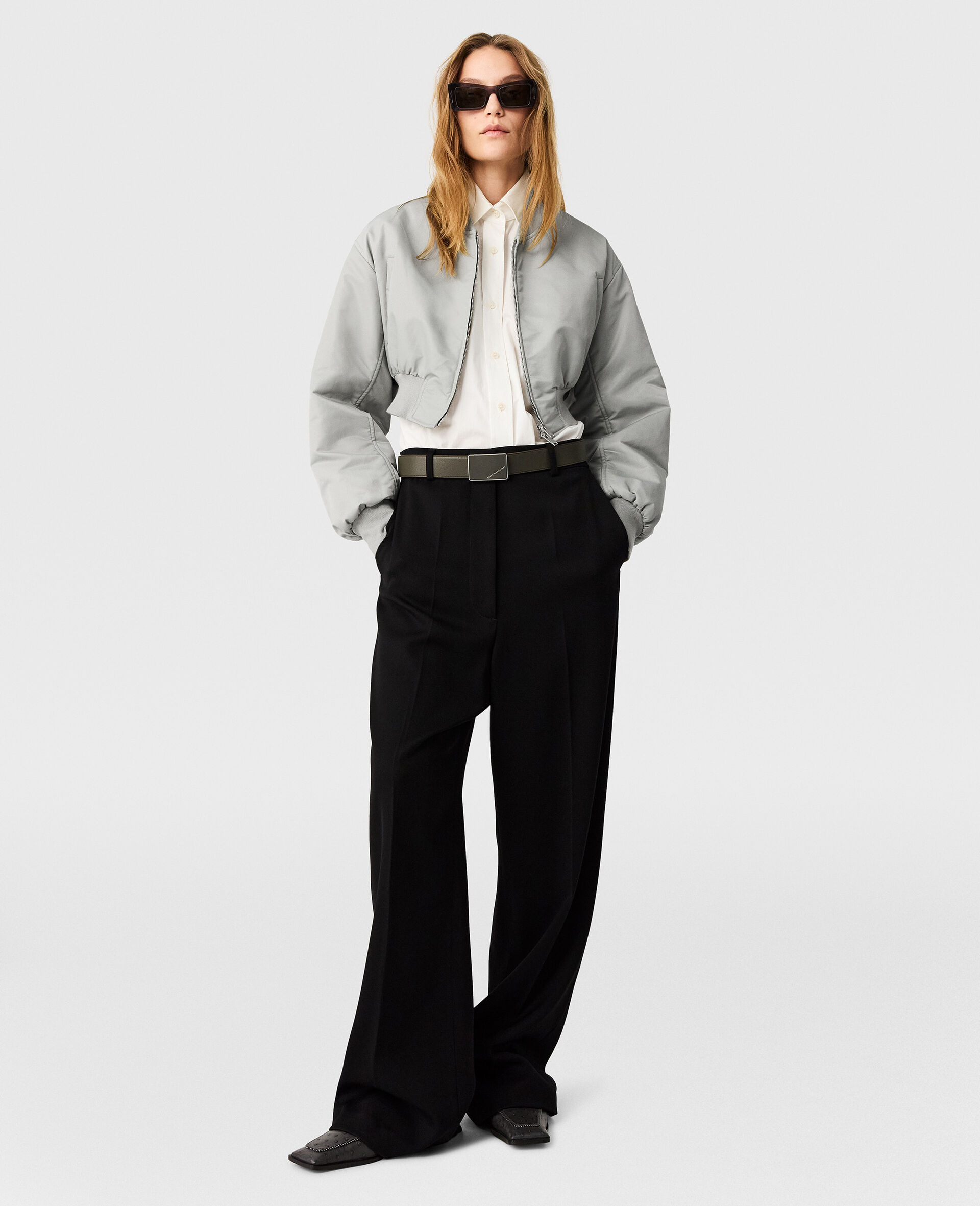 短款飞行员夹克-绿色-large image number 5