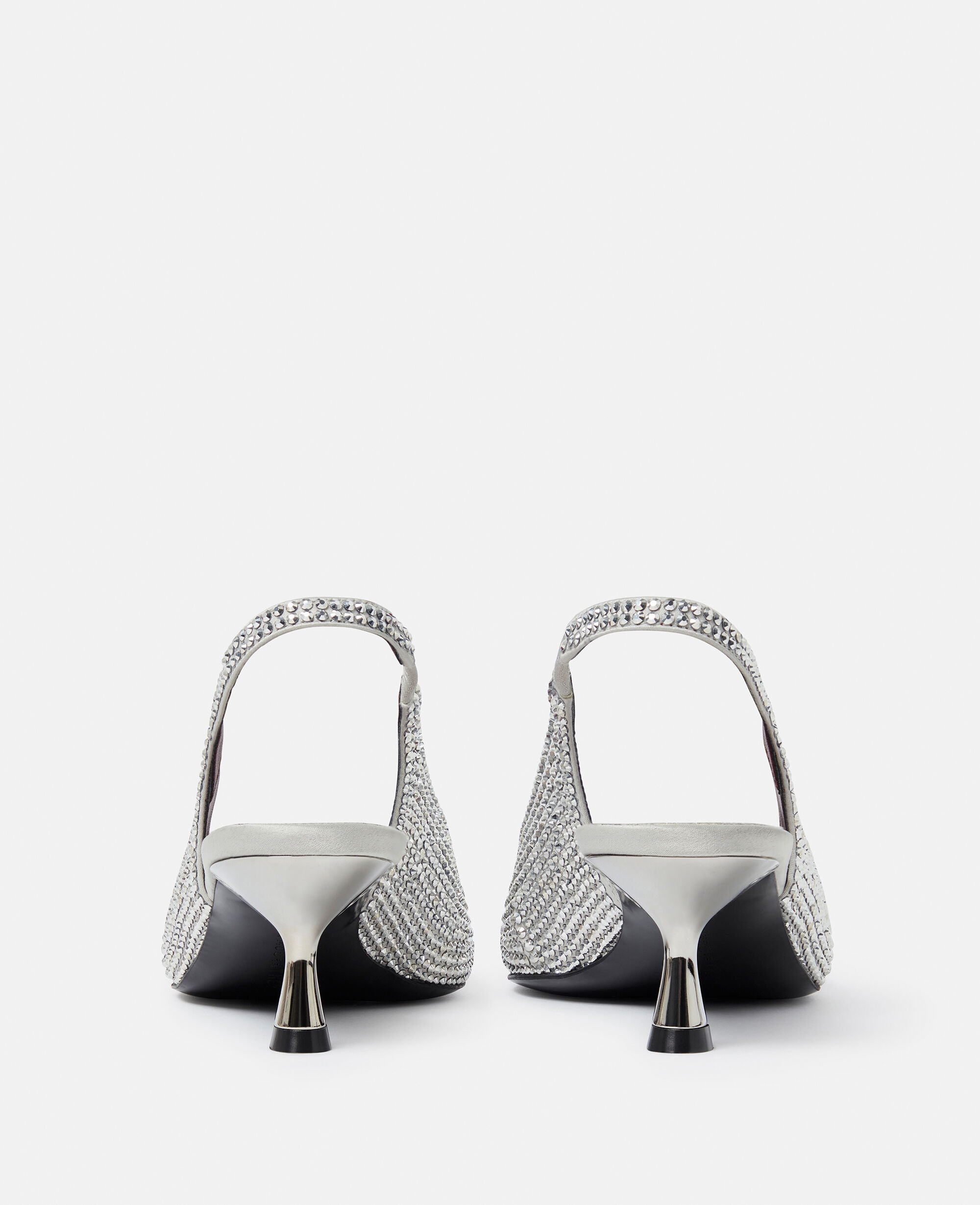 【STELLAMcCARTNEY】クリスタルディテール スリングバック Women ピッチブラック エルサ クリスタルディテール スリング