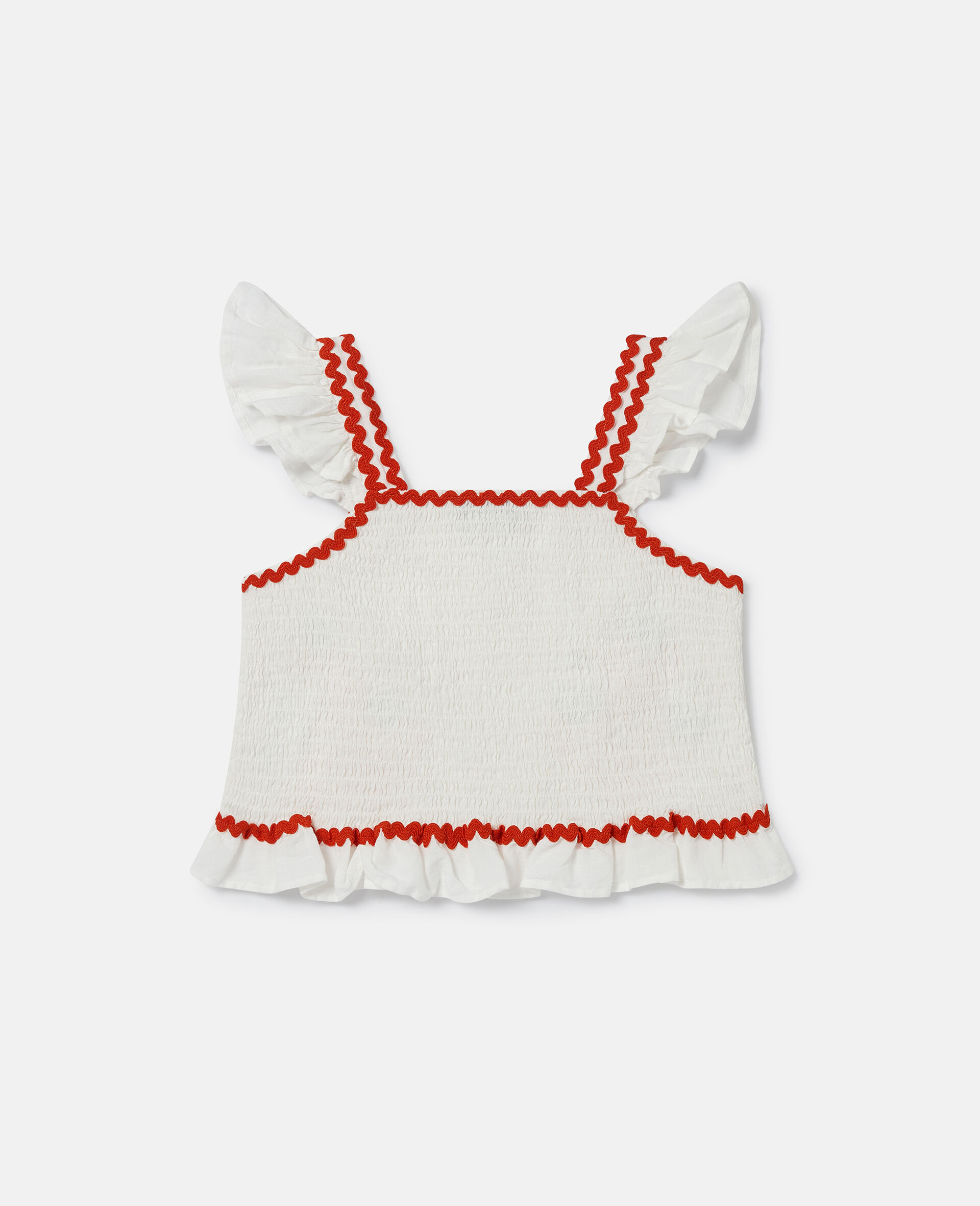 Strawberry Embroidered Cap-Sleeve Top-Cream-large Strawberry Embroidered Cap-Sleeve Top-Cream-large image number 2