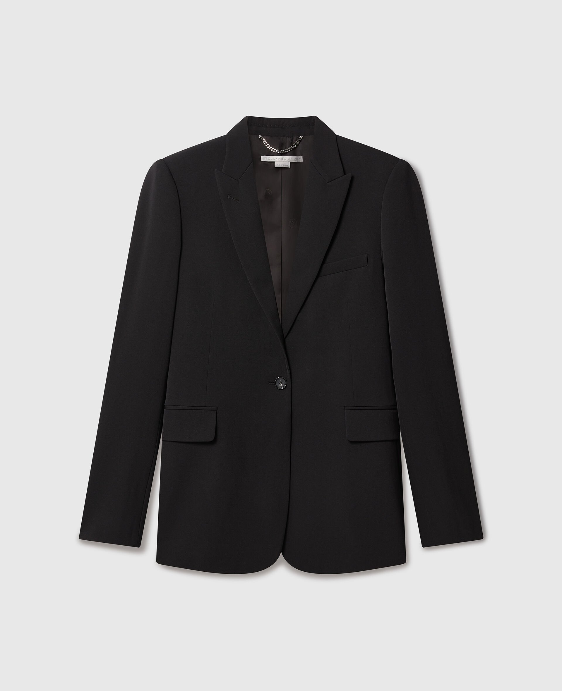 Einreihiger Blazer-Schwarz-medium