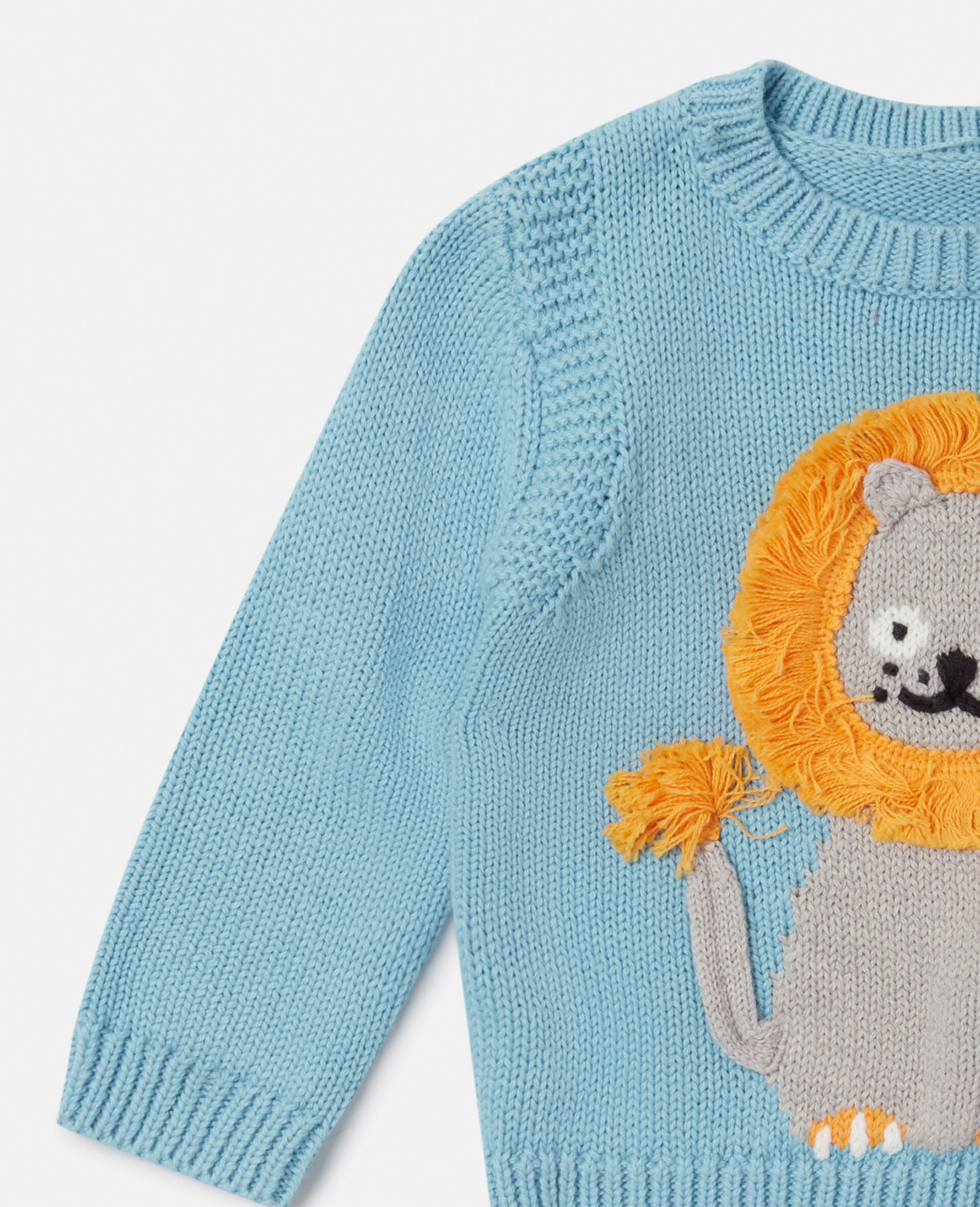 Lion Intarsia Knit Jumper-Multicolour-large image number 1