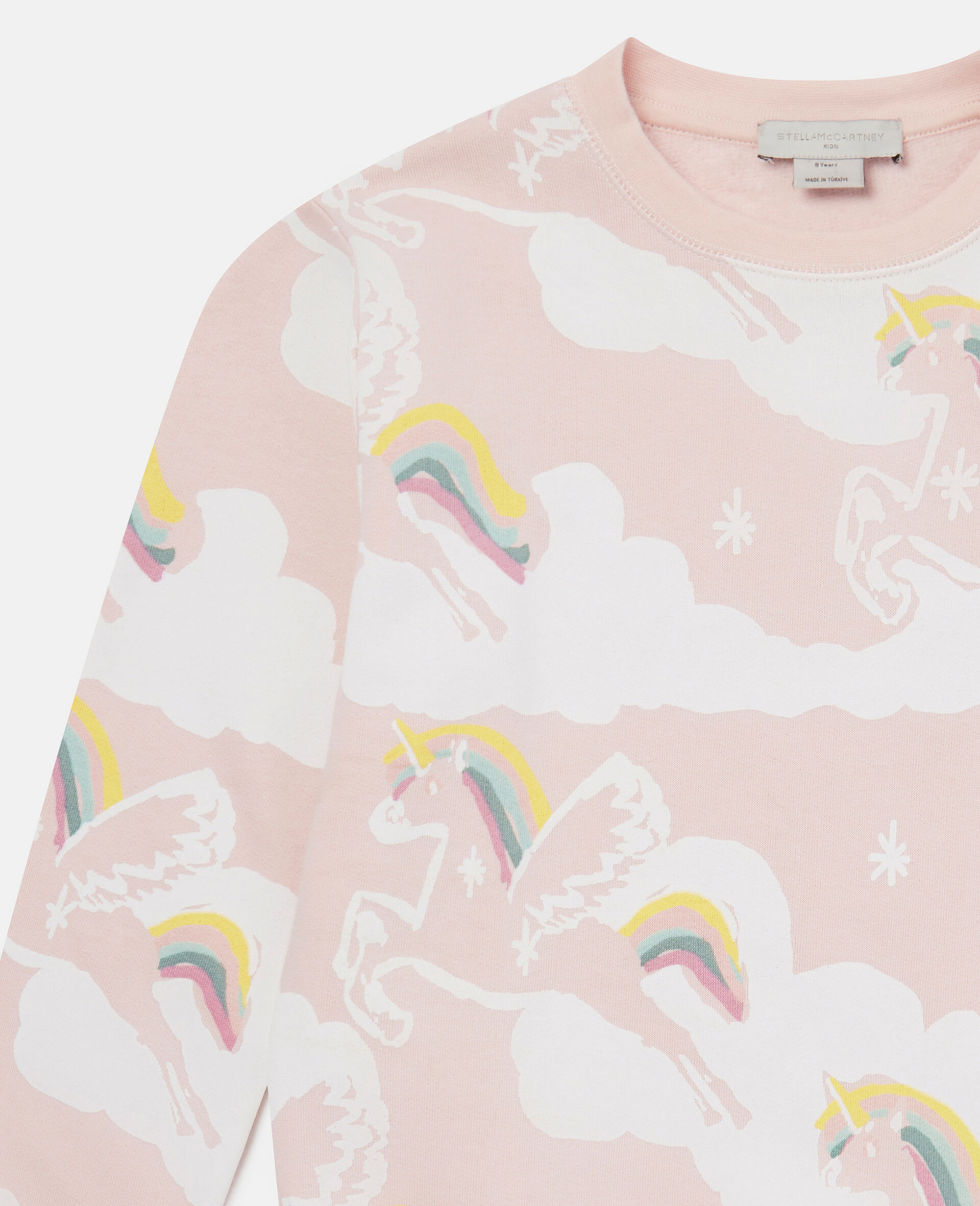 Rainbow Unicorn Print Sweatshirt-Blue-large Rainbow Unicorn Print Sweatshirt-Blue-large image number 1