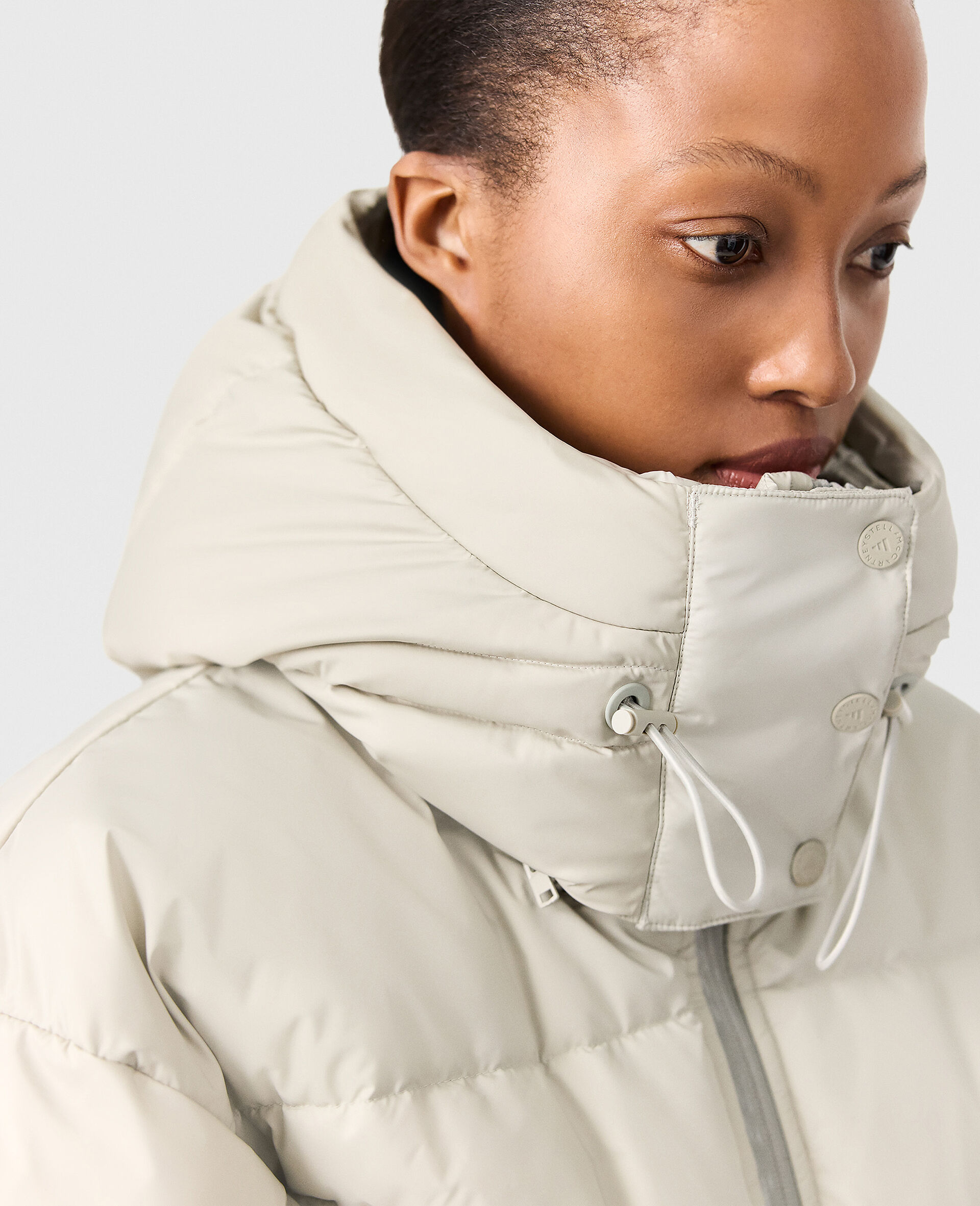 TrueNature Cropped Padded Jacket-Grey-large image number 3